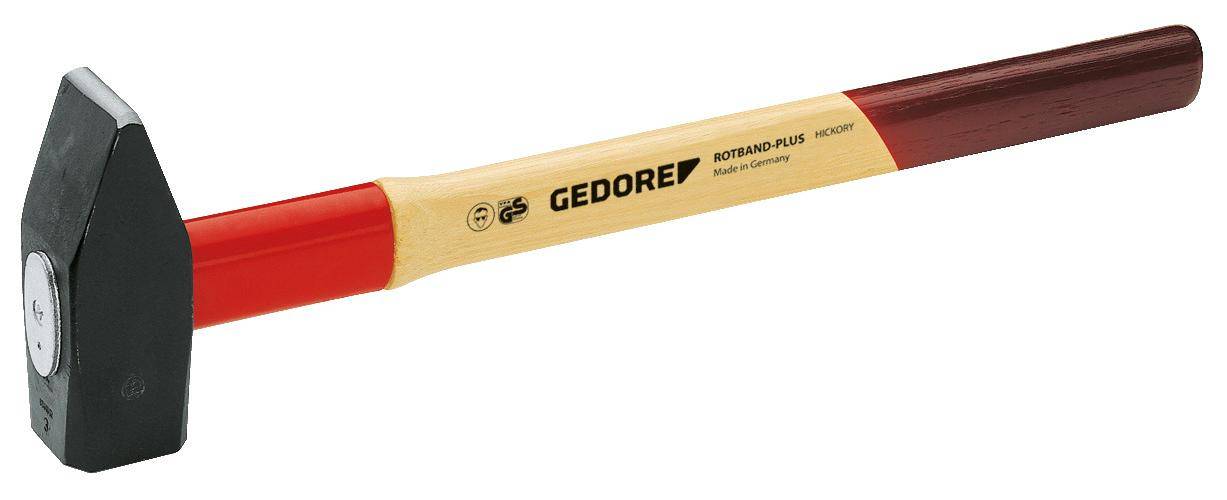 Ein Holzwerkzeuggriff mit der Aufschrift „GEDORE ROTBAND-PLUS Made in Germany
