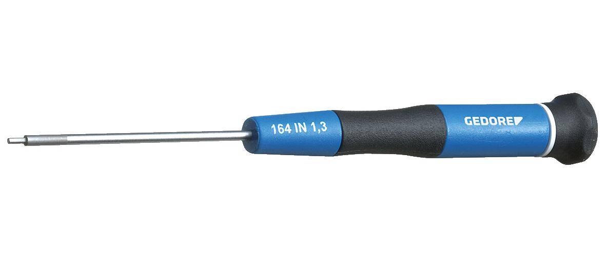 Schwarz-blauer Schraubendrehergriff mit der Aufschrift „164 IN 1,3