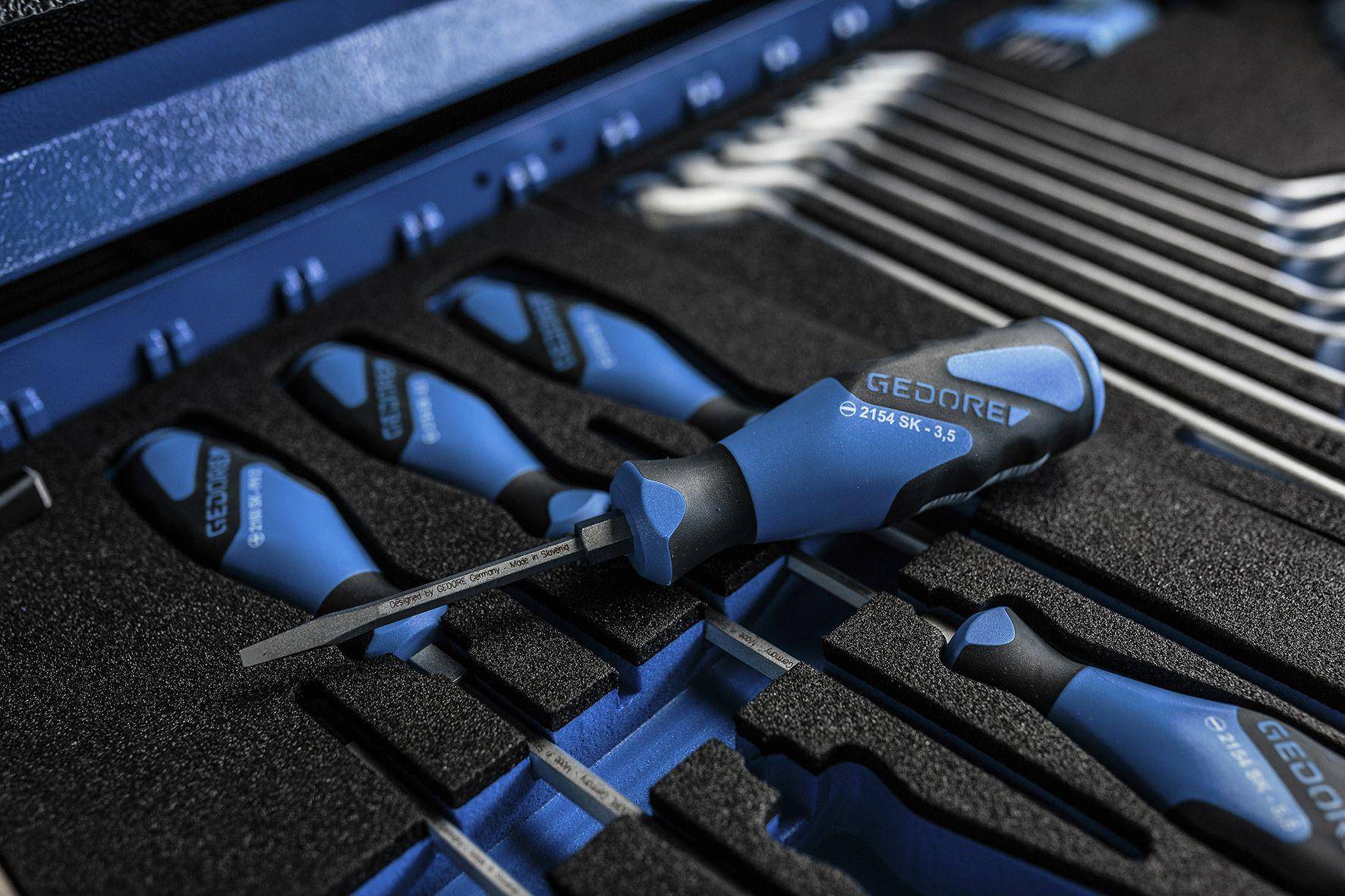 GEDORE 2154SK 3,5 3K-Schraubendreher mit Schlagkappe Schlitz 3,5 mm