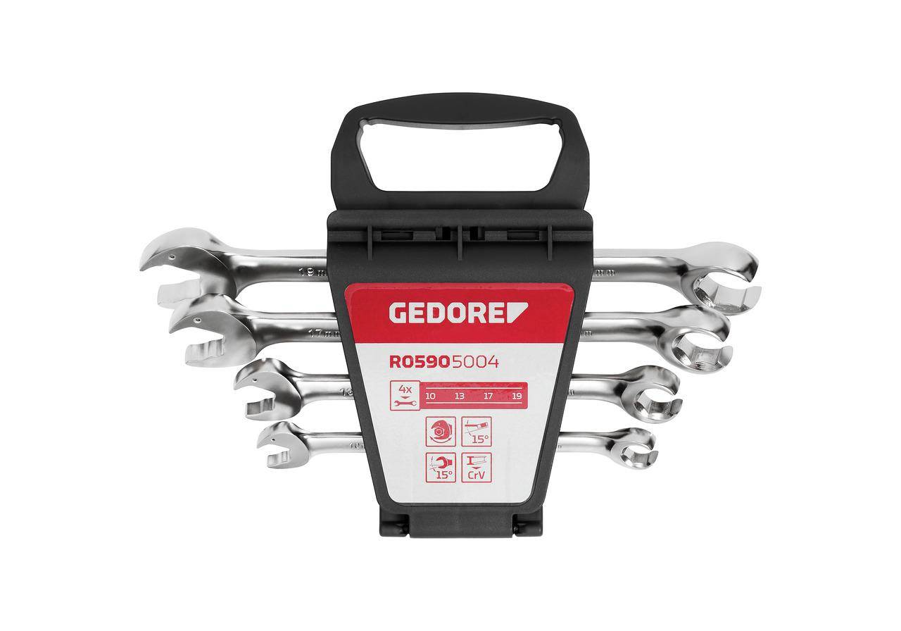 GEDORE Red R05905004 Ringratschenmaulschlüssel offen 10-19 mm 4-teilig