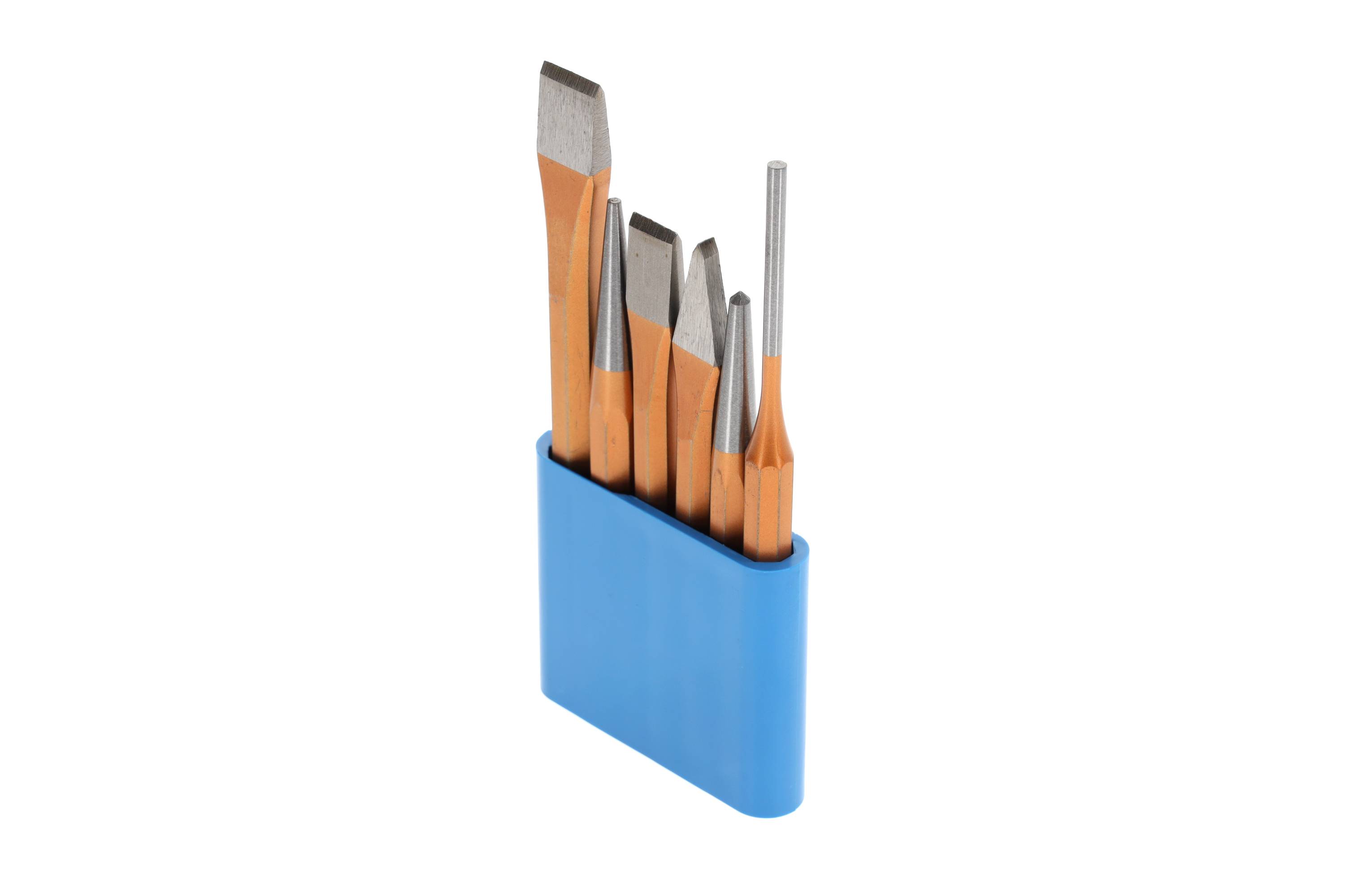 GEDORE Werkzeugsatz, Set 6-teilig, gefüllt, im PVC-Halter, Meißel, Körner, Treiber, Werkzeug, 106