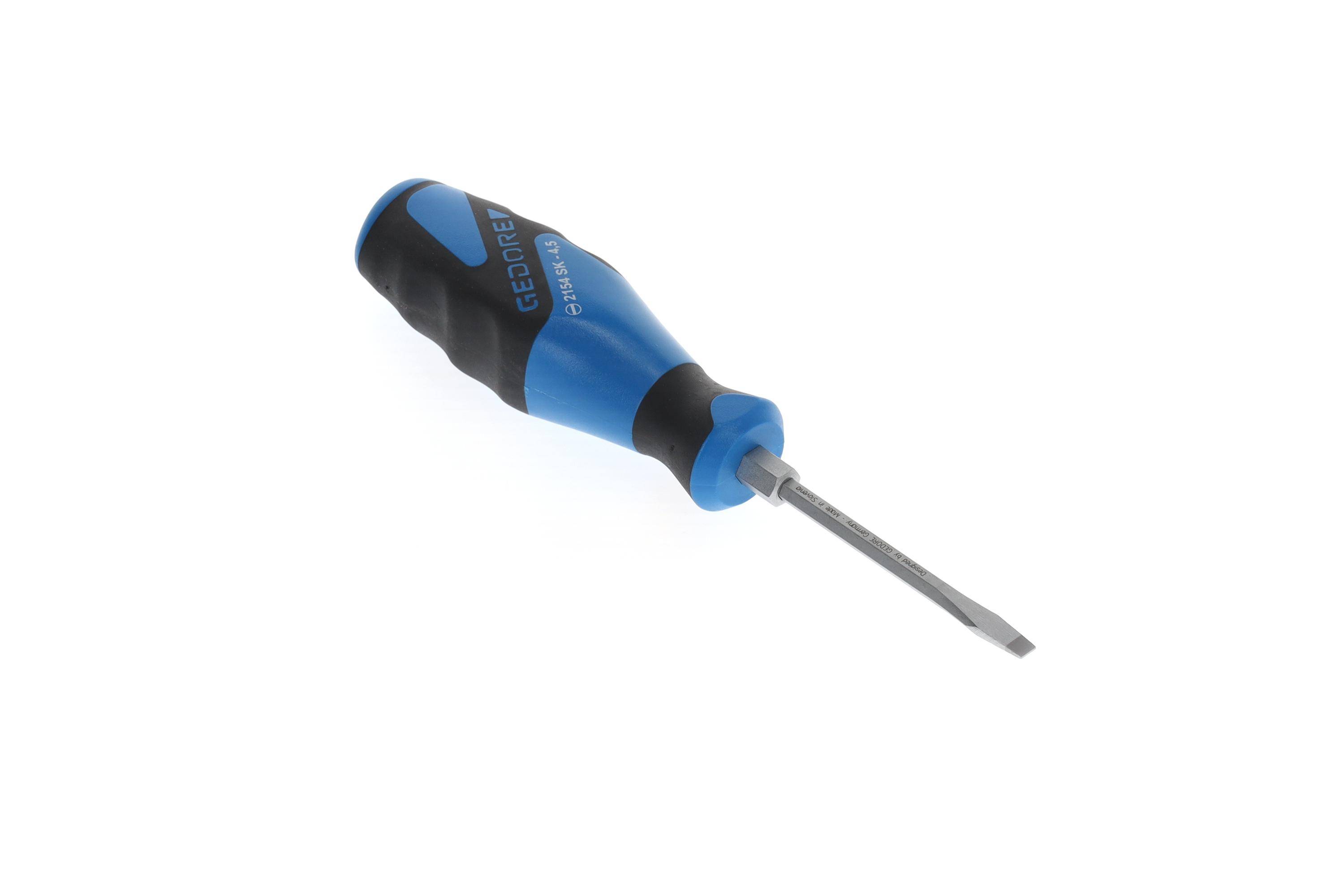 GEDORE 2154SK 4,5 3K-Schraubendreher mit Schlagkappe Schlitz 4,5 mm