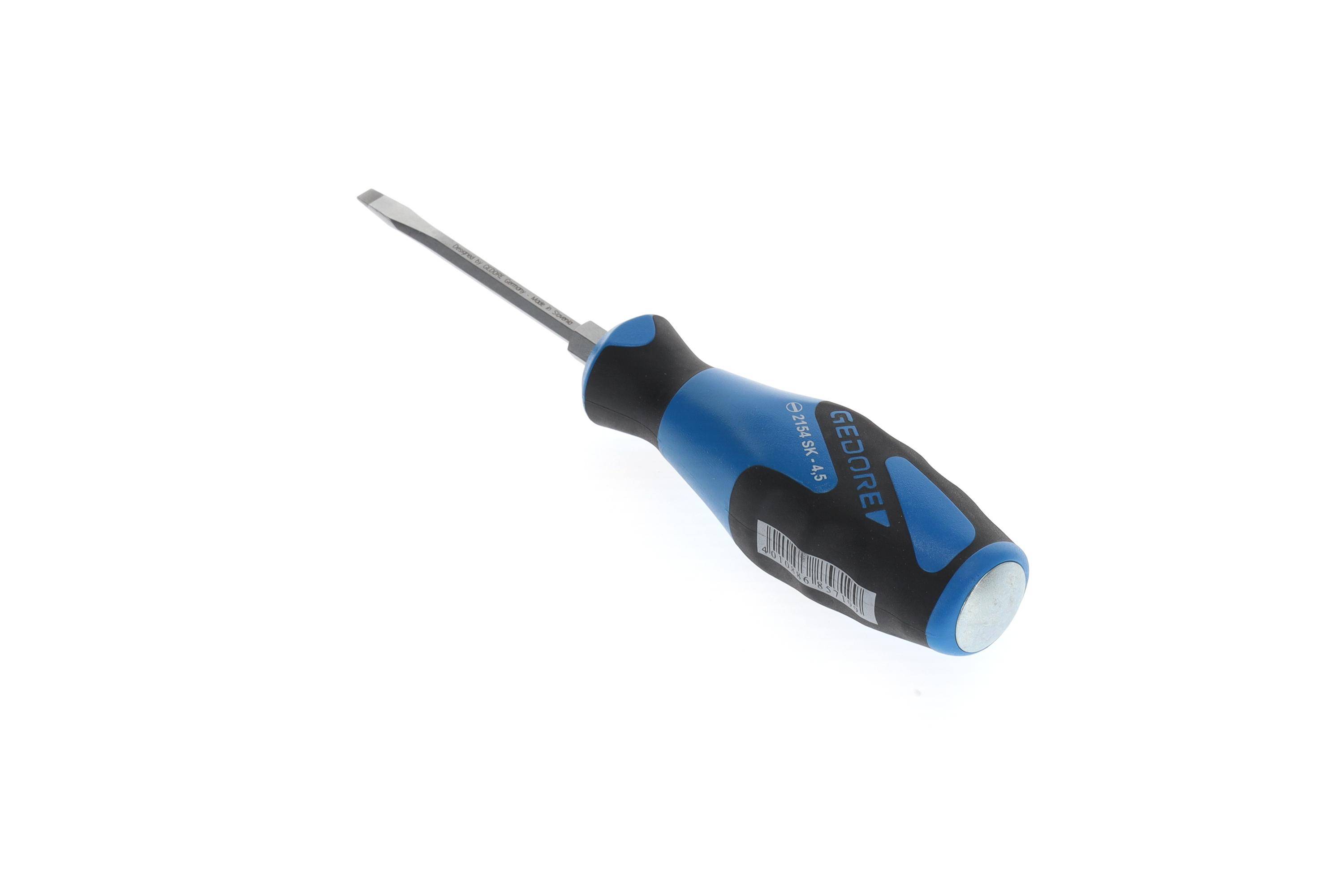 GEDORE 2154SK 4,5 3K-Schraubendreher mit Schlagkappe Schlitz 4,5 mm