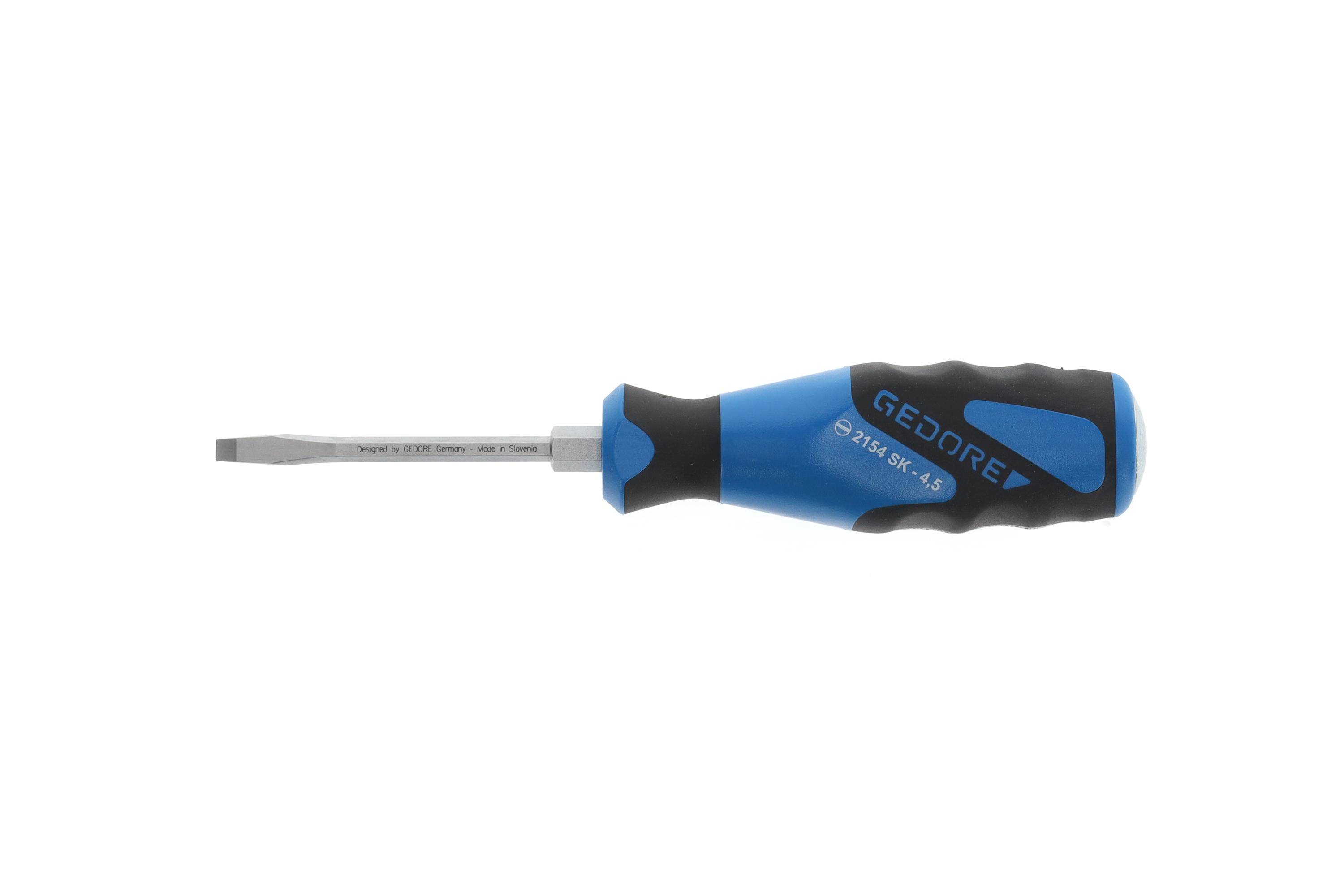 GEDORE 2154SK 4,5 3K-Schraubendreher mit Schlagkappe Schlitz 4,5 mm
