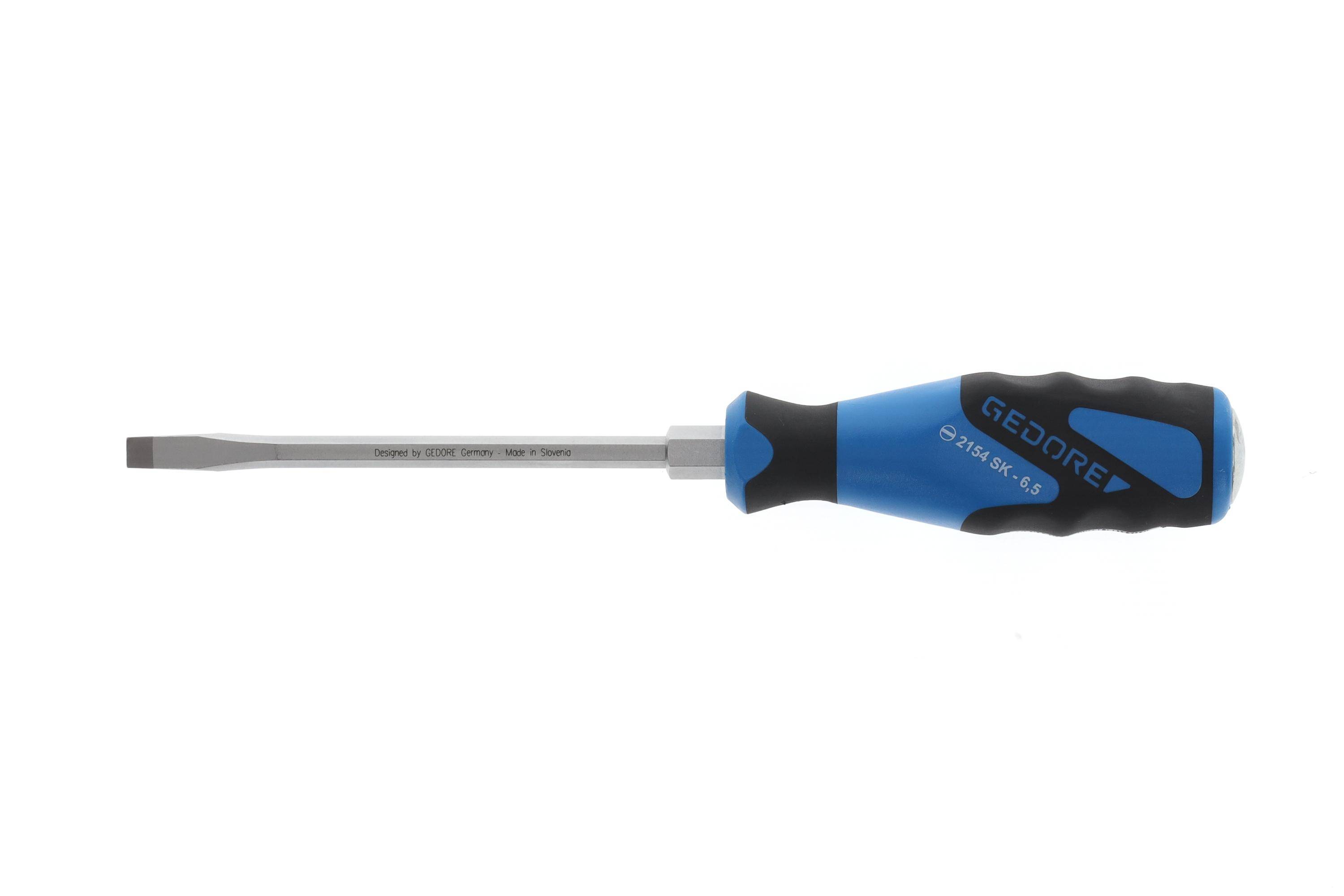 GEDORE 2154SK 6,5 3K-Schraubendreher mit Schlagkappe Schlitz 6,5 mm