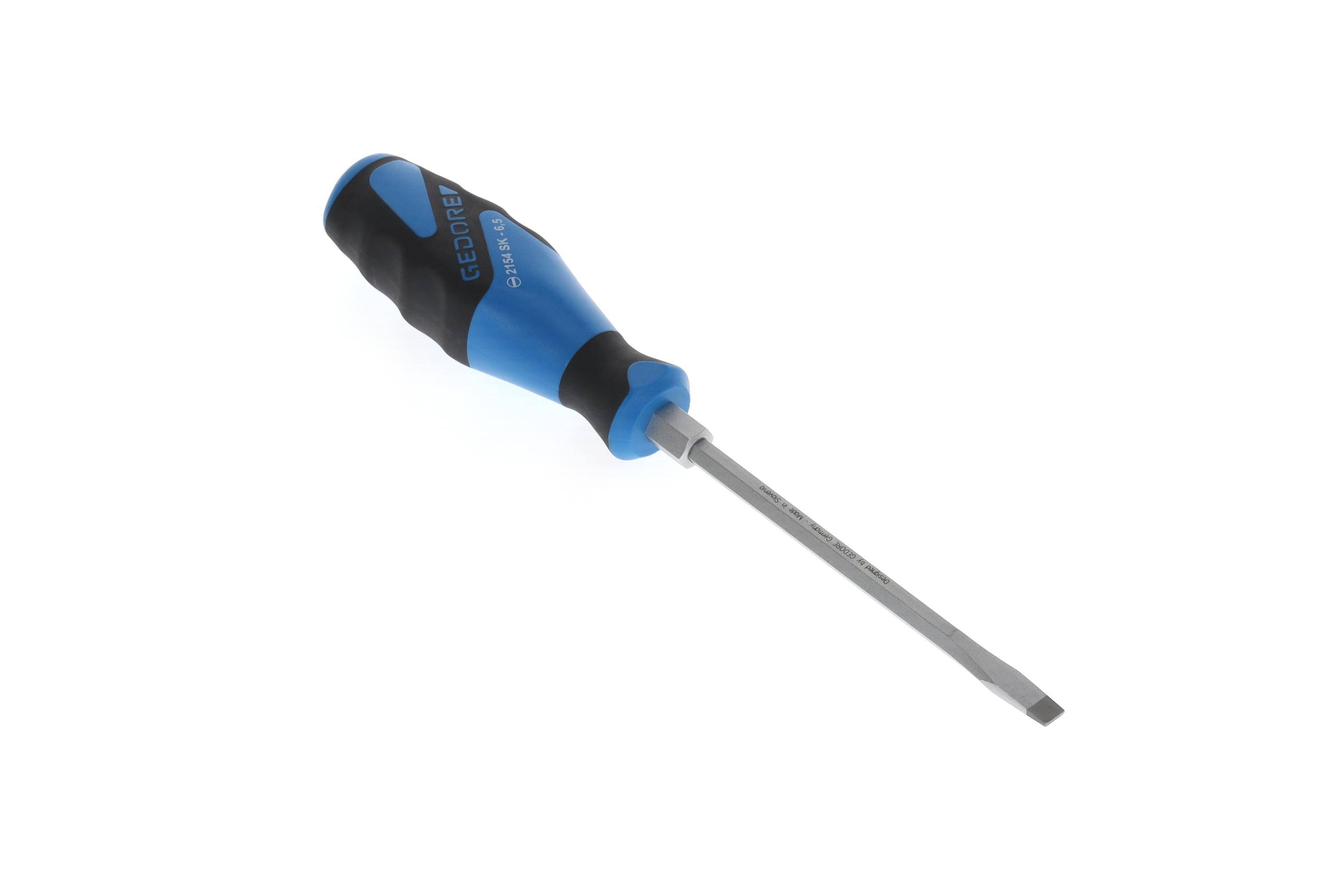 GEDORE 2154SK 6,5 3K-Schraubendreher mit Schlagkappe Schlitz 6,5 mm