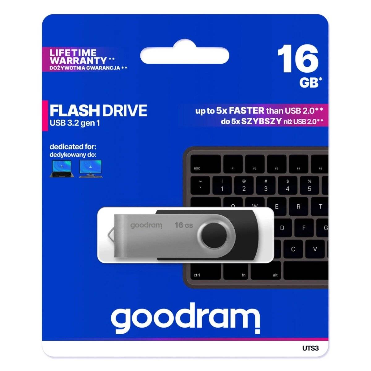 Goodram UTS3 USB-Stick USB 3.2 Gen 1 16 GB