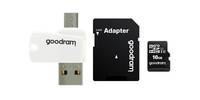 Goodram M1A4 All in One, 16 GB, MicroSDHC, Klasse 10, UHS-I, 100 MB/s, 10 MB/s