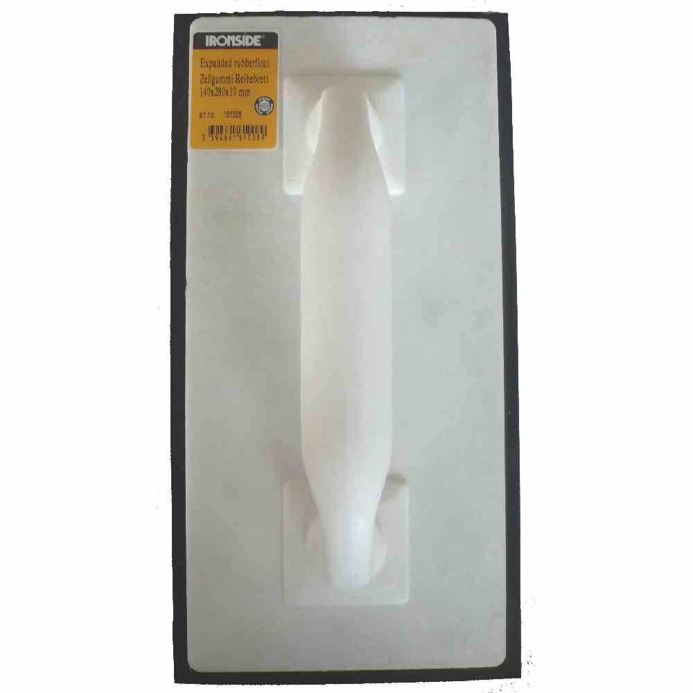 Ironside 161-008 Reibebrett mit Kautschuk- Auflage 10mm sw., 14x28cm, weiß