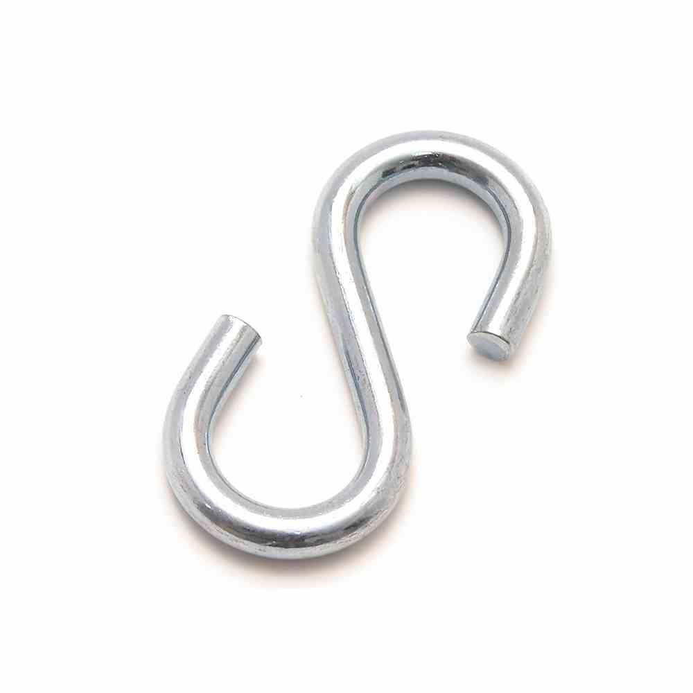 PÖSAMO VAUKA 240-1500126 S-Haken 5mm verzinkt, silber (4er Pack)