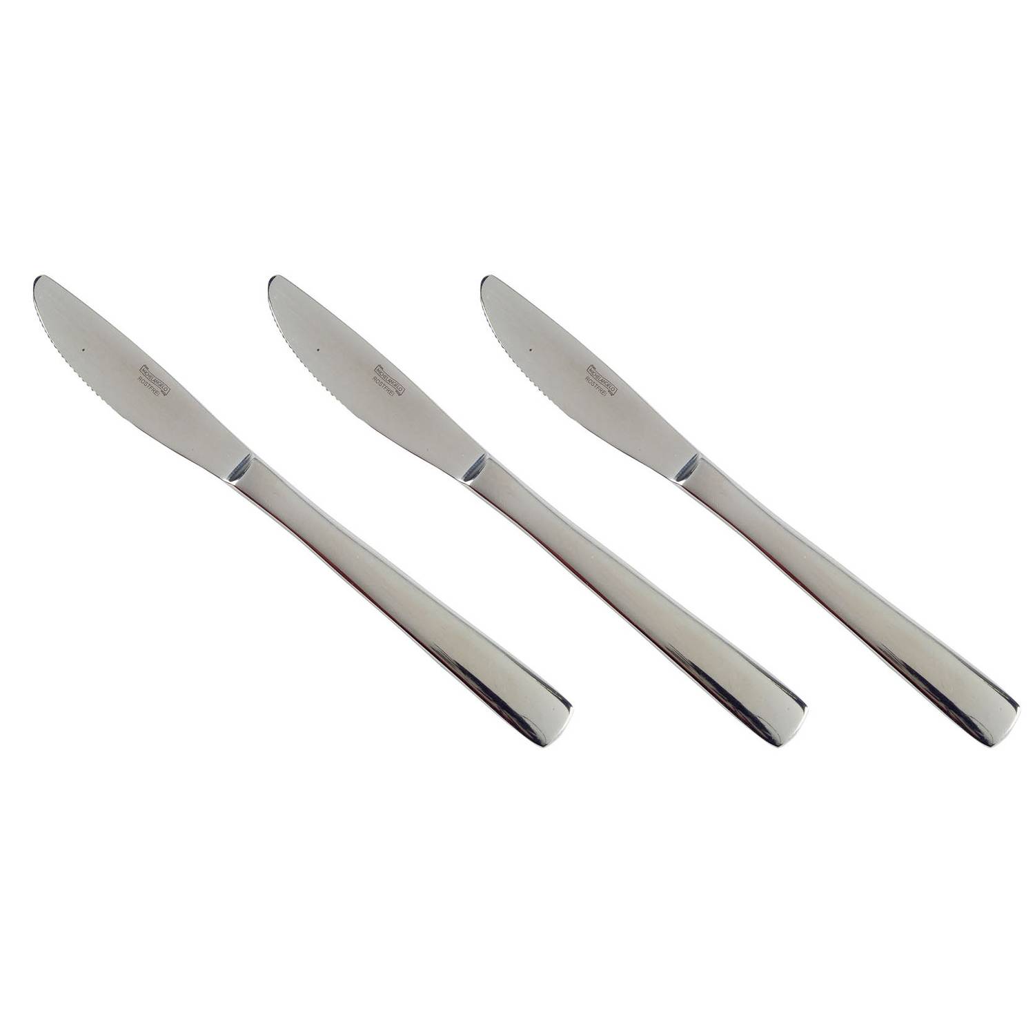 Menümesser Antlantic Edelstahl 18/10, silber (3er Pack)