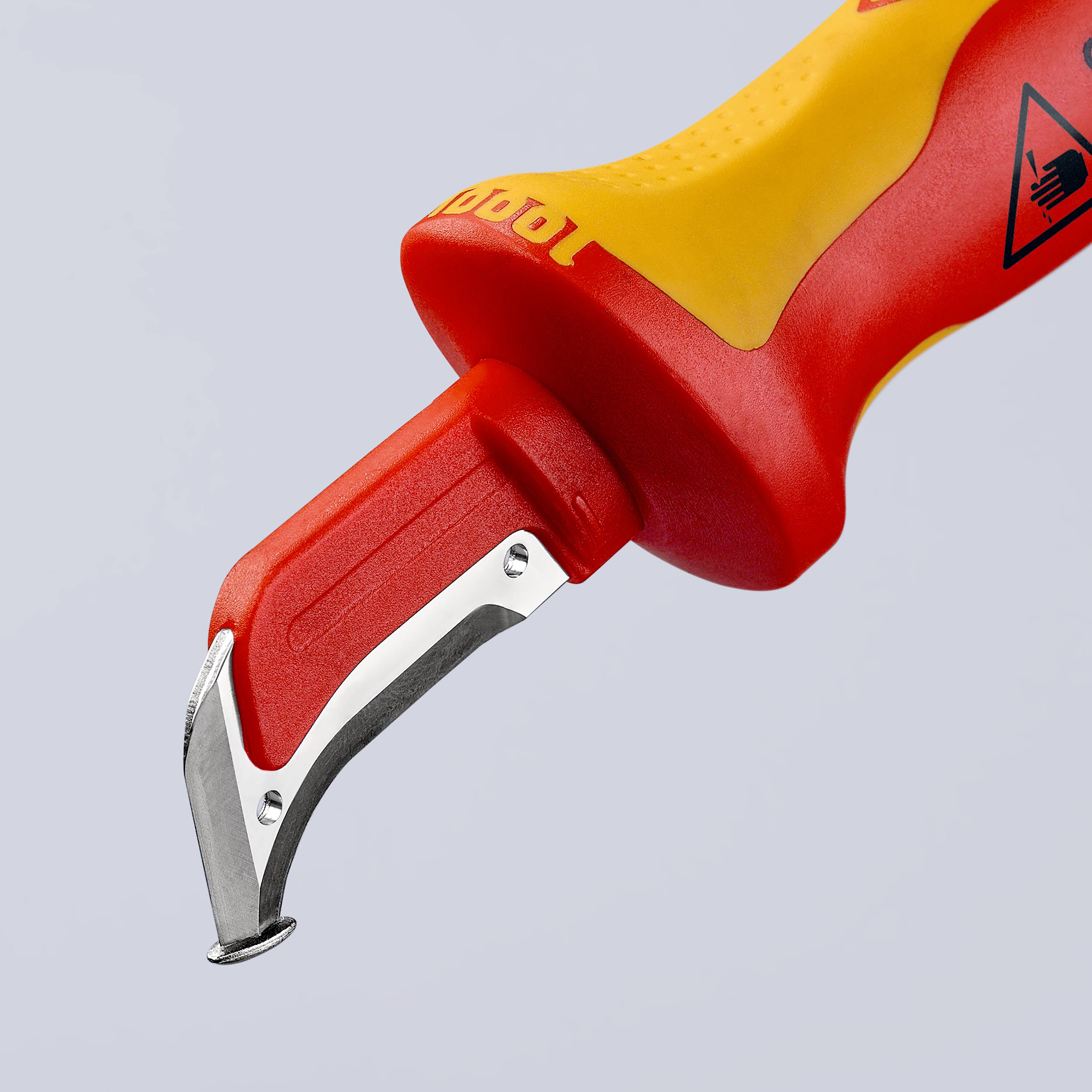 KNIPEX 98 55 SB Abmantelungsmesser mit Gleitschuh isolierender Mehrkomponenten-Griff