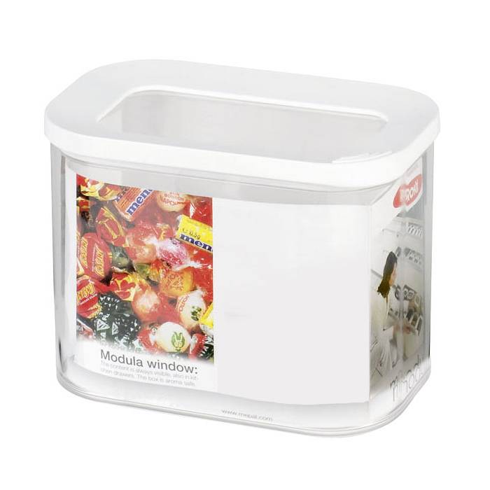 Mepal Modula Vorratsdose, Kunststoff, 1000 ml, transparent/weiß