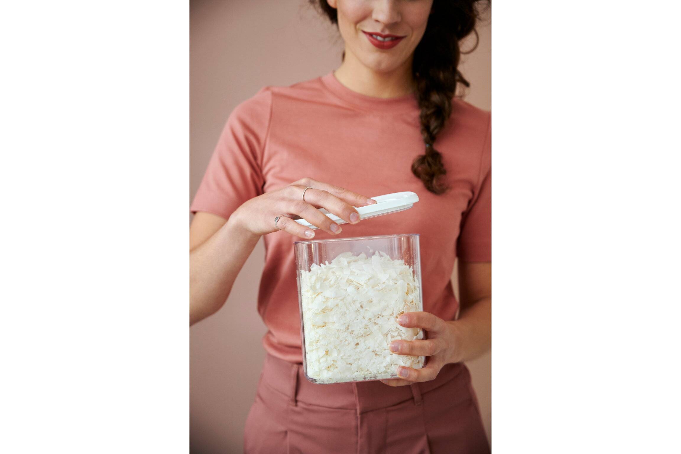 Mepal | Modula Vorratsdose | 425 ml | transparent/weiß | langlebiger Kunststoff | ideal zur Aufbewahrung von Lebensmitteln | praktisches