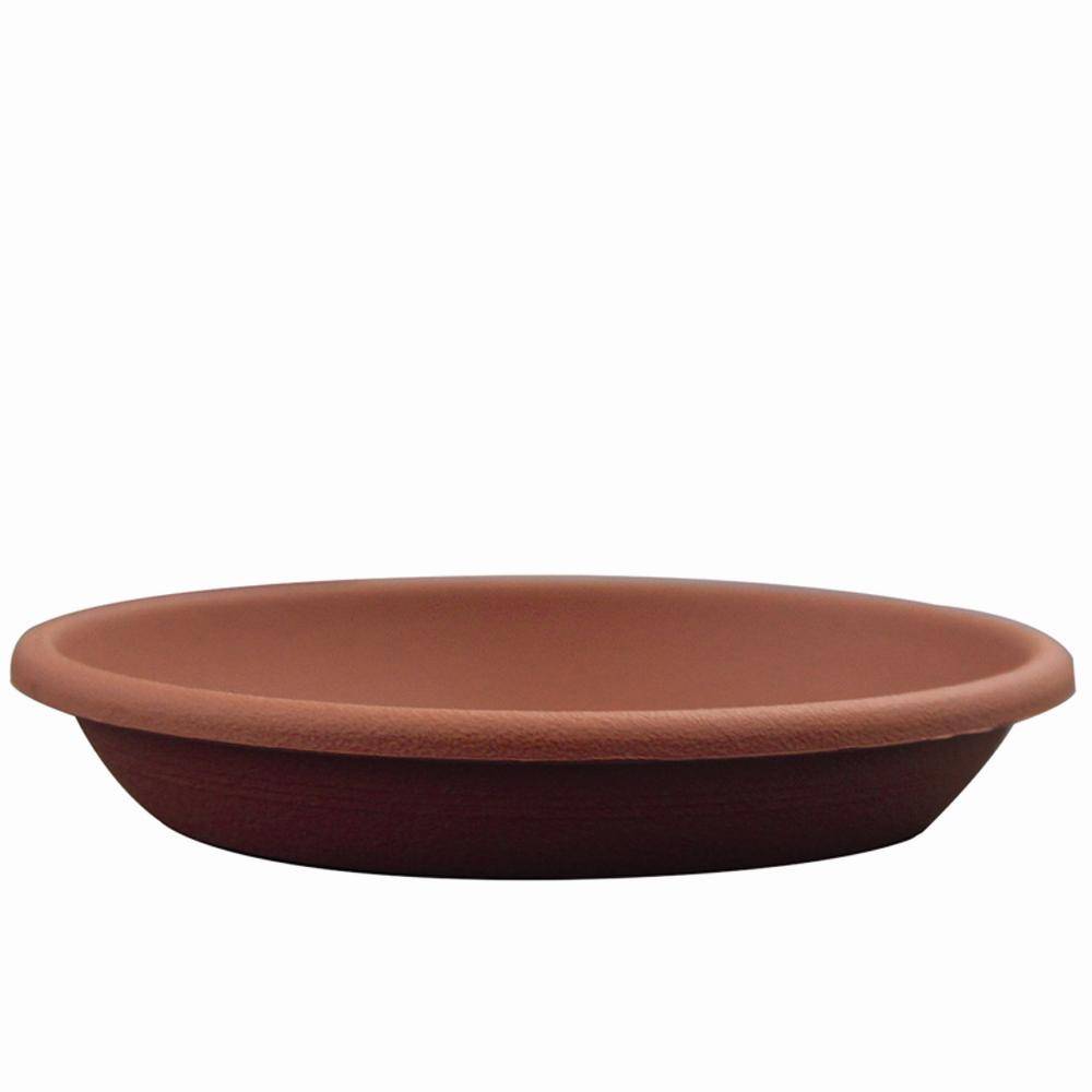 euro3plast 147-901 MEDEA Untersetzer Ø 28 cm, Höhe 4,2 cm, passend für Ø 30 cm Kübel, Kunststoff, terracotta