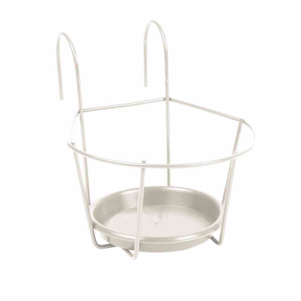 Jardifer 330-064 Blumentopfhal. Ø16cm zum Einhängen, weiß (1 Stück)