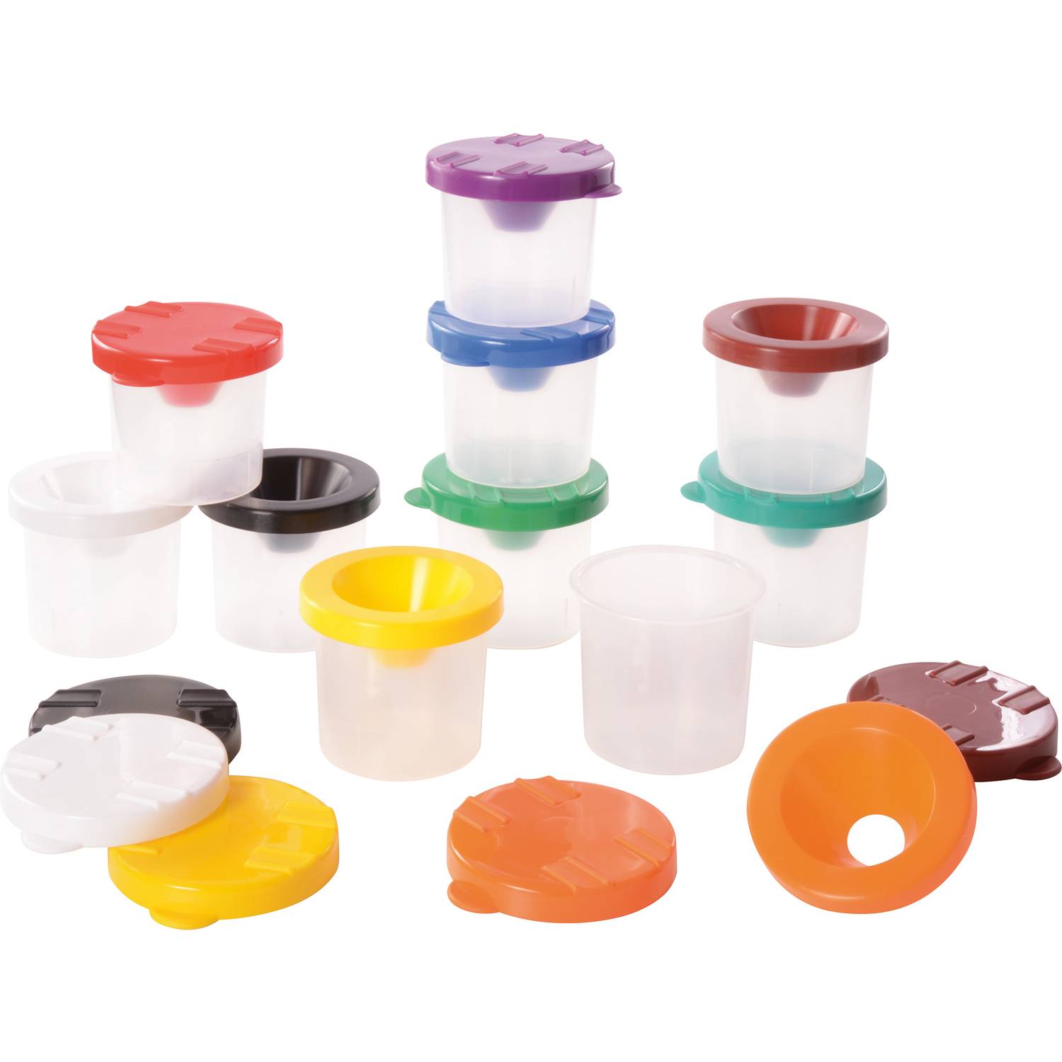 EDUPLAY 240001 Pinselbecher mit Auslaufschutz, 150 ml (Farbe zufällig, 1 Stück)