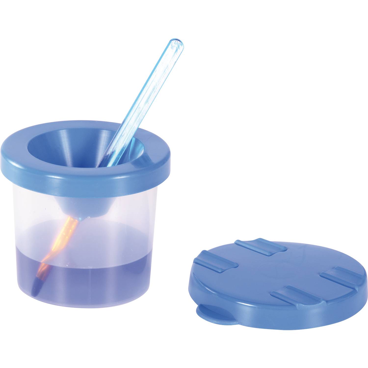 EDUPLAY 240001 Pinselbecher mit Auslaufschutz, 150 ml (Farbe zufällig, 1 Stück)