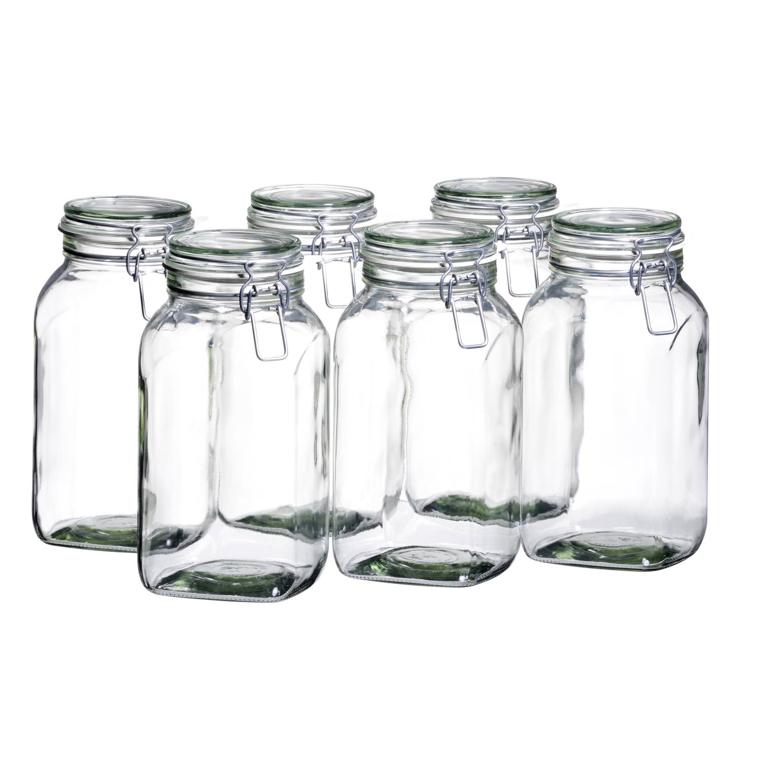 Mäser 113968 Gothika Einmachglas, Einweckglas, 2,5l, mit Bügelverschluss, klar (6er Pack)