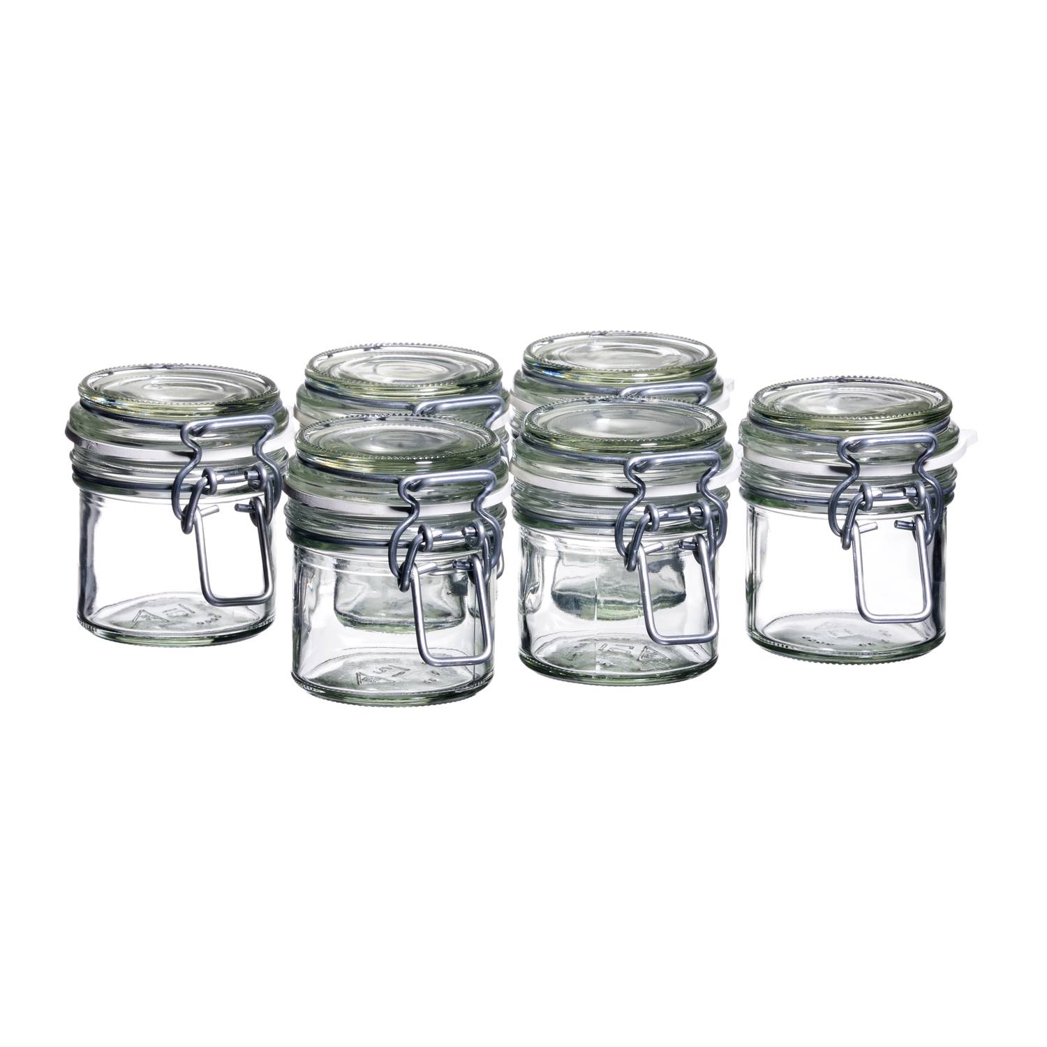 Mäser 113960 Gothika Einmachglas, Einweckglas, 90ml, mit Bügelverschluss, klar (6er Pack)