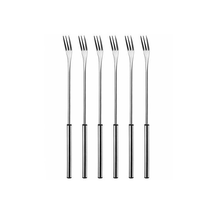 Nouvel 157,5 Käsefonduegabeln "Chrom" Edelstahl, silber (6er Pack)