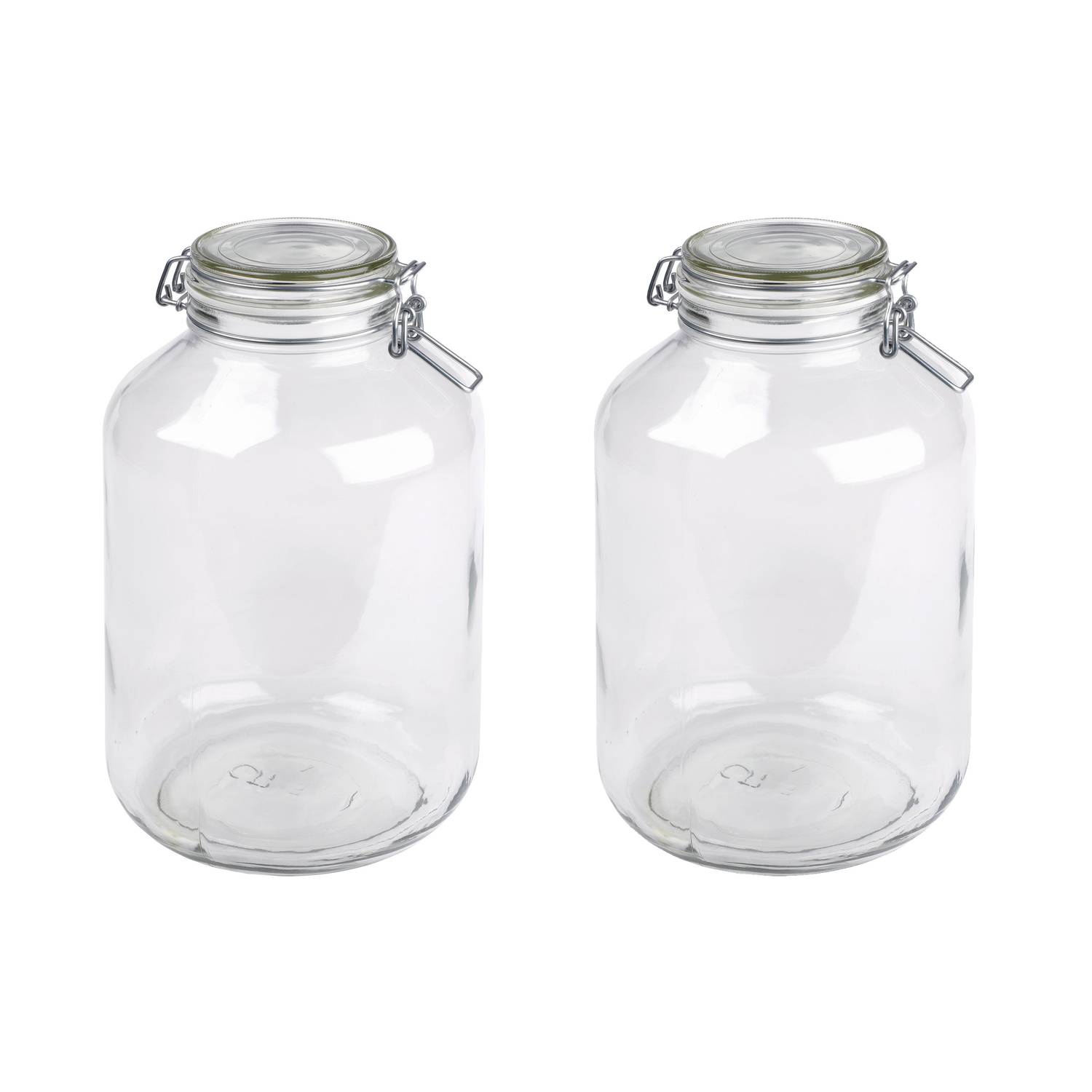 Mäser 113967 Gothika Gurkenglas mit Deckel, 4,8 Liter, klar (2er Pack)