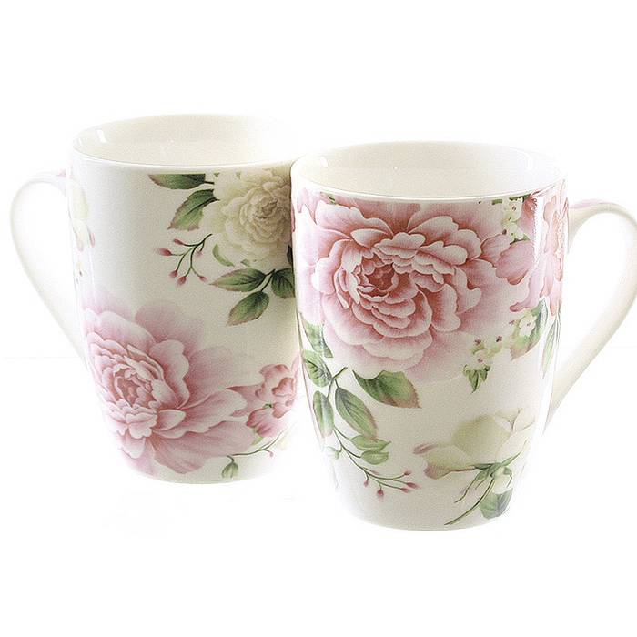 dio Only for You 54215 Kaffeebecher Rosen 345 ml, Porzellan, mehrfarbig (Modell zufällig, 1 Stück)