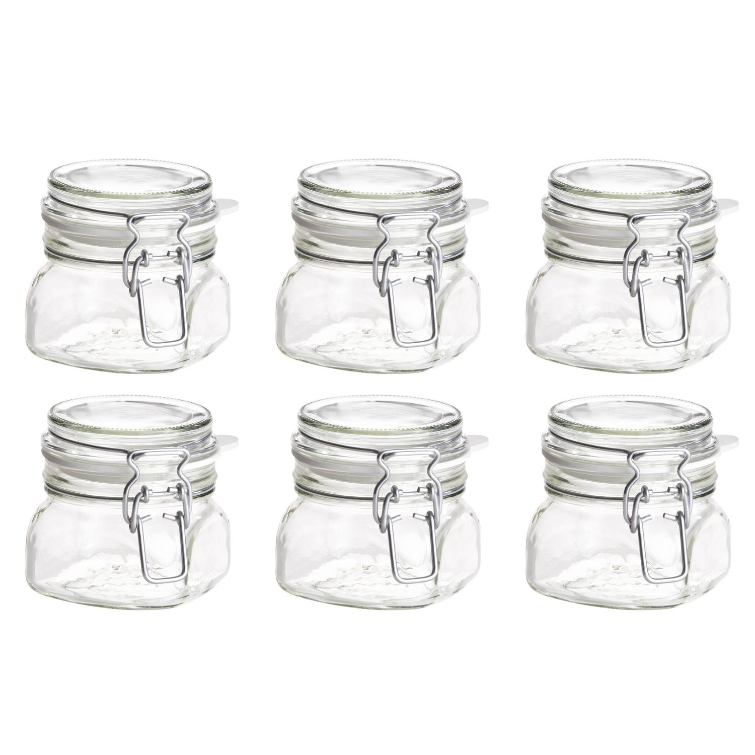 Mäser 931161 Gothika Einmachglas mit Deckel, 300 ml, Vorratsgläser mit Bügelverschluss, klar (6er Pack)