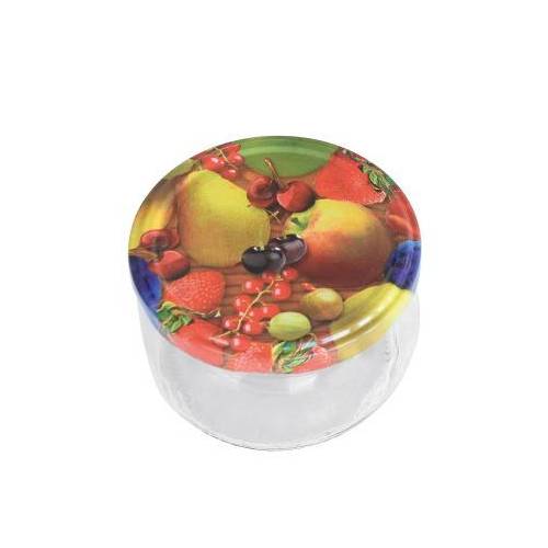 EmSy 59024 Einkochgl. 258ml 82TO, klar/bunt (6er Pack)
