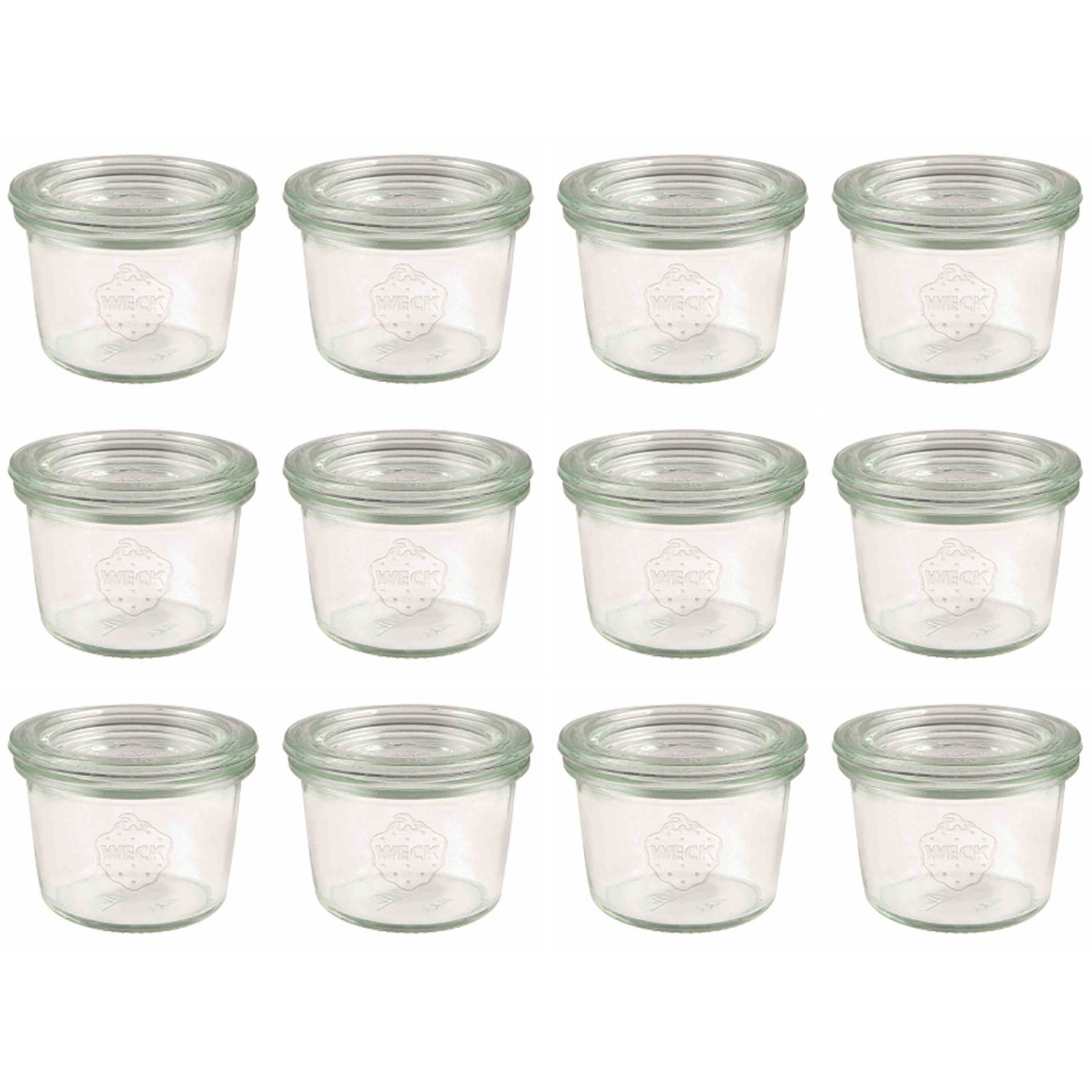 WECK 755- Mini-Sturzglas 50ml 755, o. Ringe u. Klammern, klar (12er Pack)