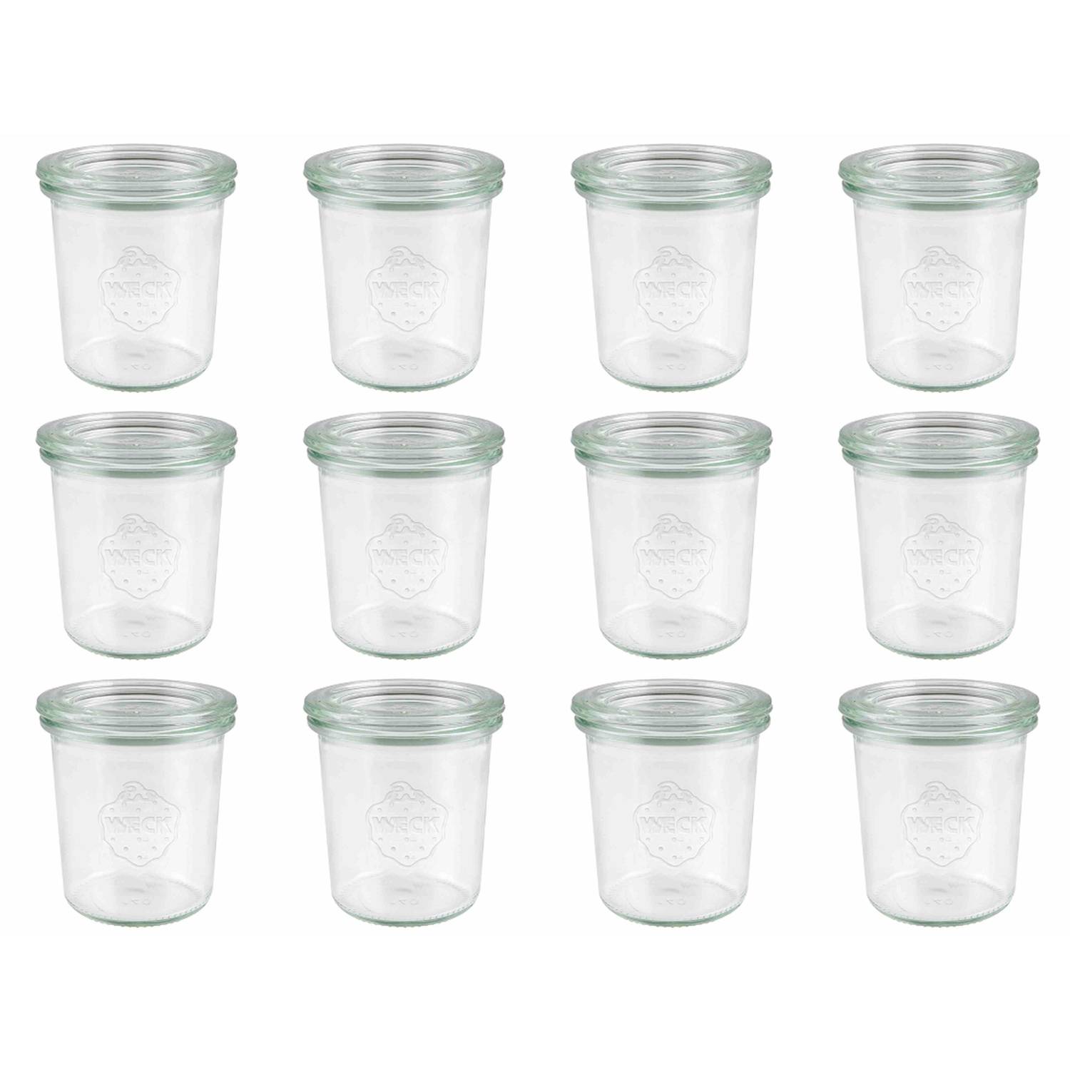 WECK 761- Mini-Sturzglas 140ml 761, o. Ringe u. Klammern, klar (12er Pack)