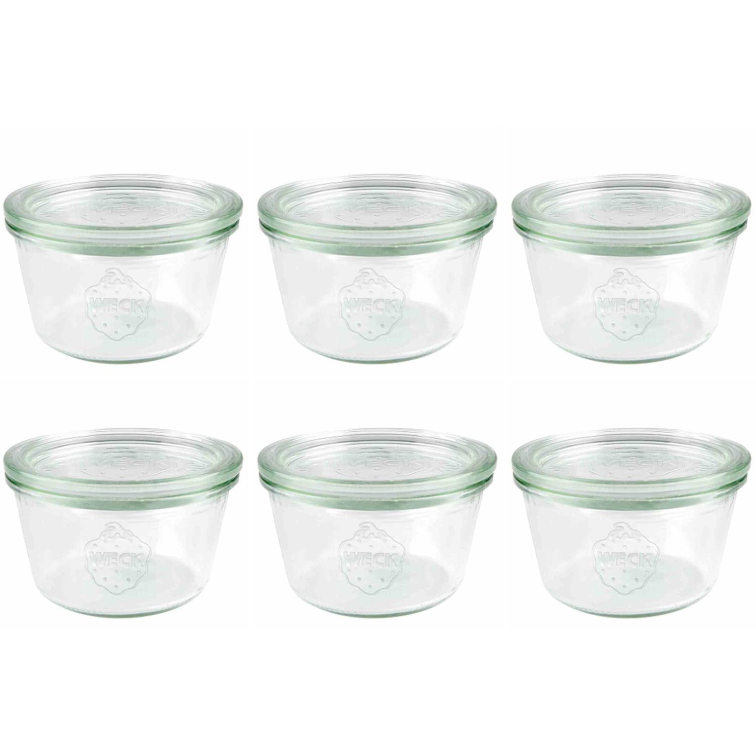 WECK 741- Sturzform-Glas 1/4L 741, klar (6er Pack)