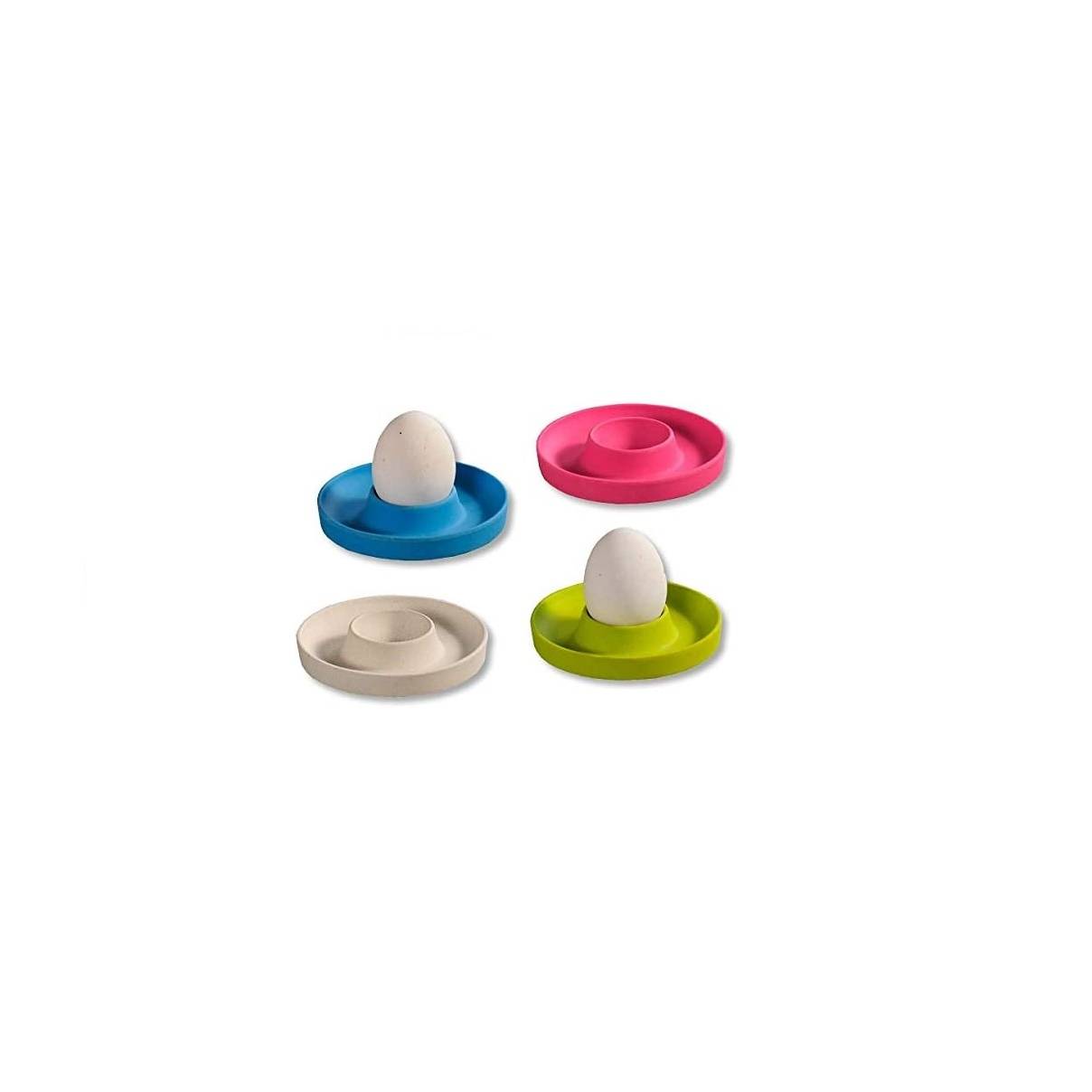 KESPER 41165 Eierbecher, 4er Pack, Melamin, Rosa, Grün Beige