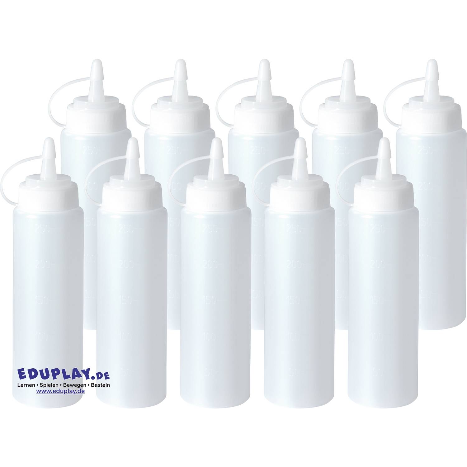 EDUPLAY 120696 Spritzflasche, transparent (10er Pack)
