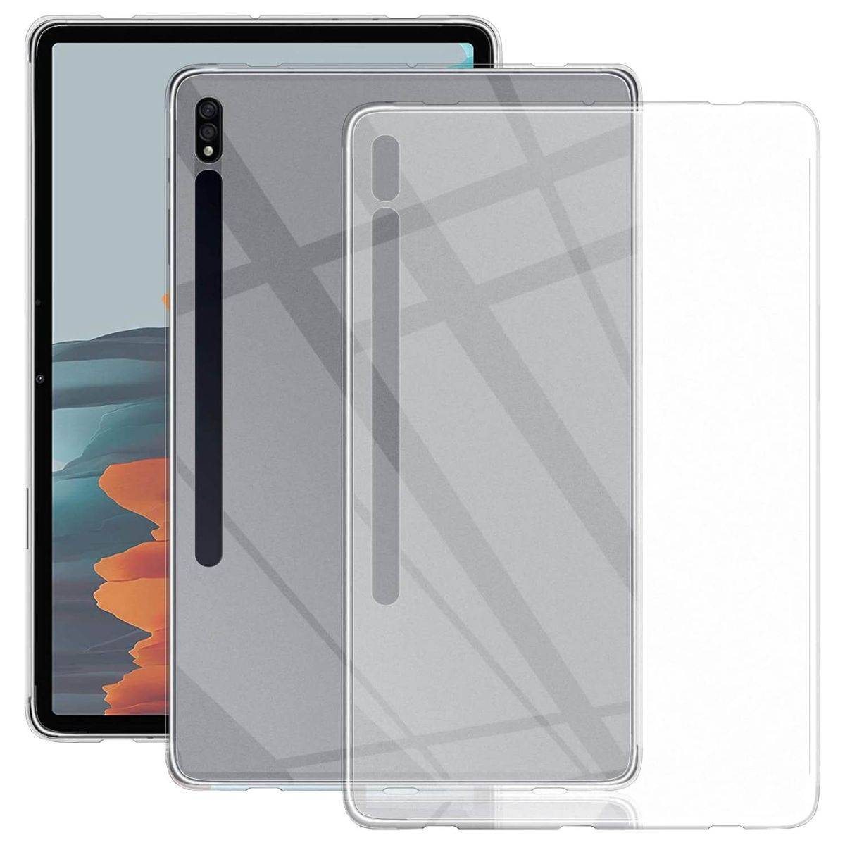 Für Samsung Galaxy Tab S9 Ultra / S8 Ultra Transparent Tablet Tasche Hülle Case TPU Silikon dünn
