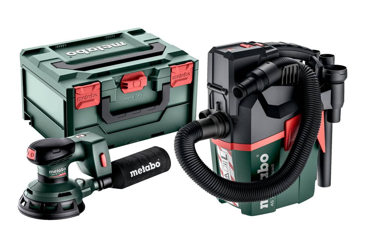 Set Akku-Exzenterschleifer SXA 18 LTX 125 + Akku-Sauger AS 18 L PC Compact (6911