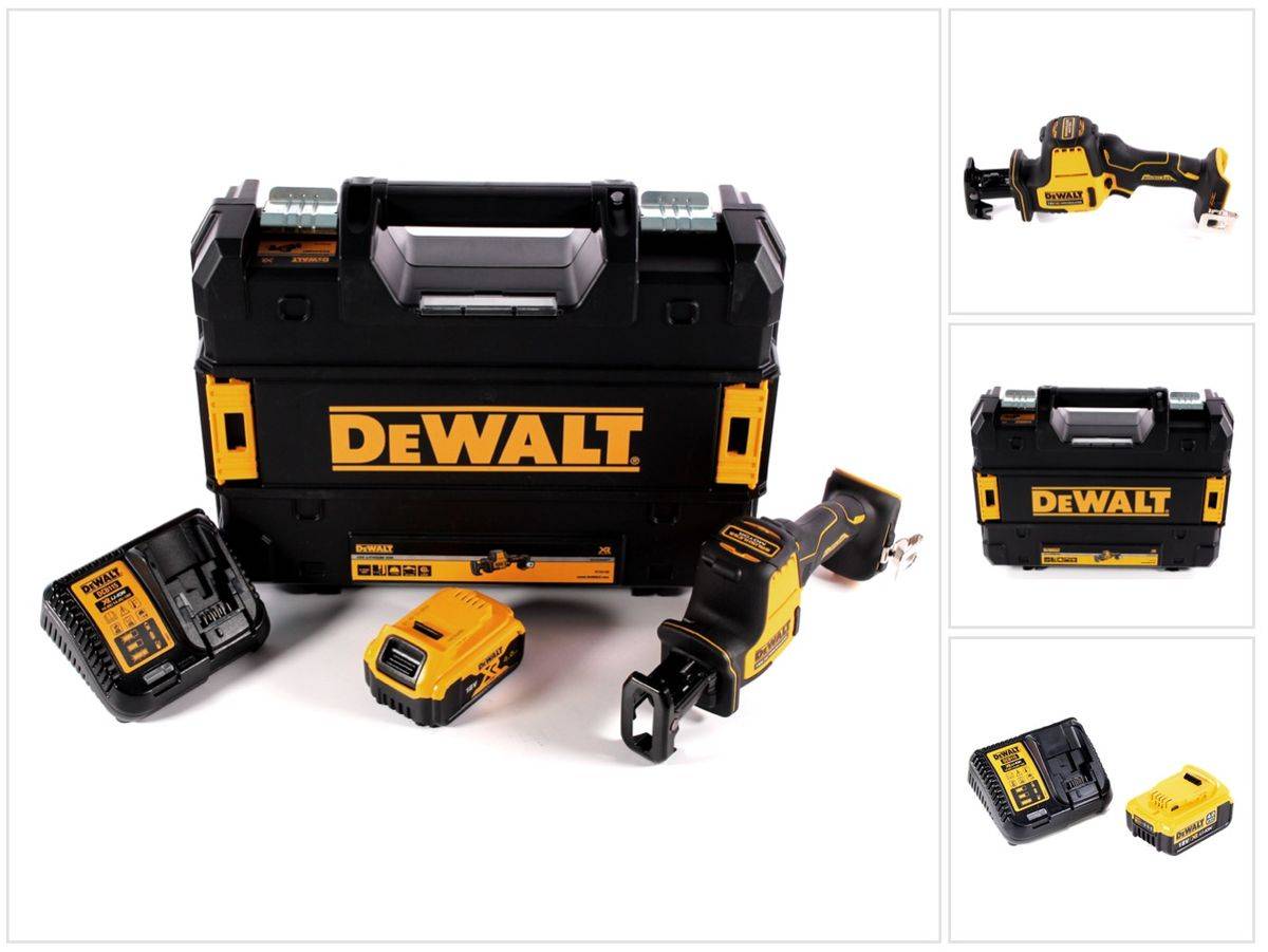 DeWalt DCS 369 M1 Akku Säbelsäge 18 V + 1x Akku 4,0 Ah + Ladegerät + TSTAK