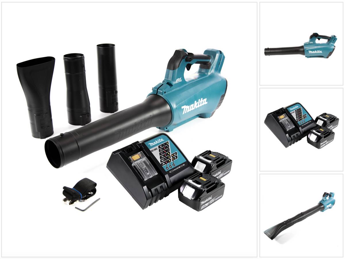 Makita DUB 184 RF Akku Gebläse 18 V Brushless + 2x Akku 3,0 Ah + Ladegerät