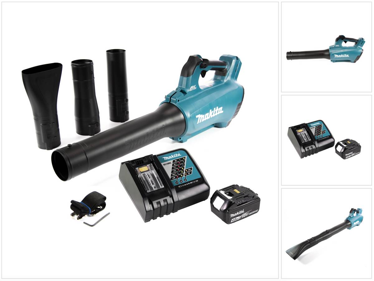 Makita DUB 184 RM1 Akku Gebläse 18 V Brushless + 1x Akku 4,0 Ah + Ladegerät