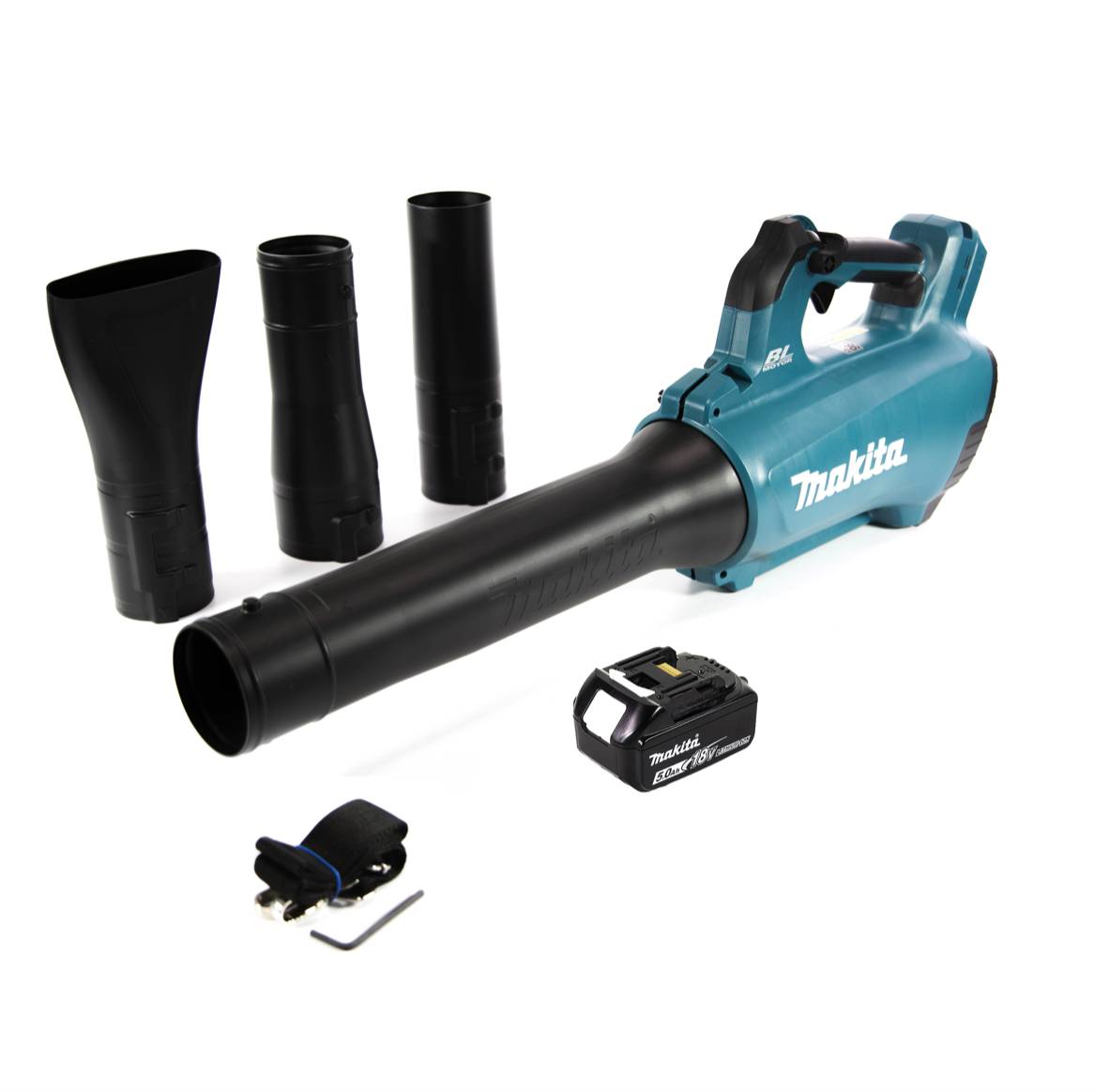 Makita DUB 184 T1 Akku Gebläse 18 V Brushless + 1x Akku 5,0 Ah - ohne Ladegerät