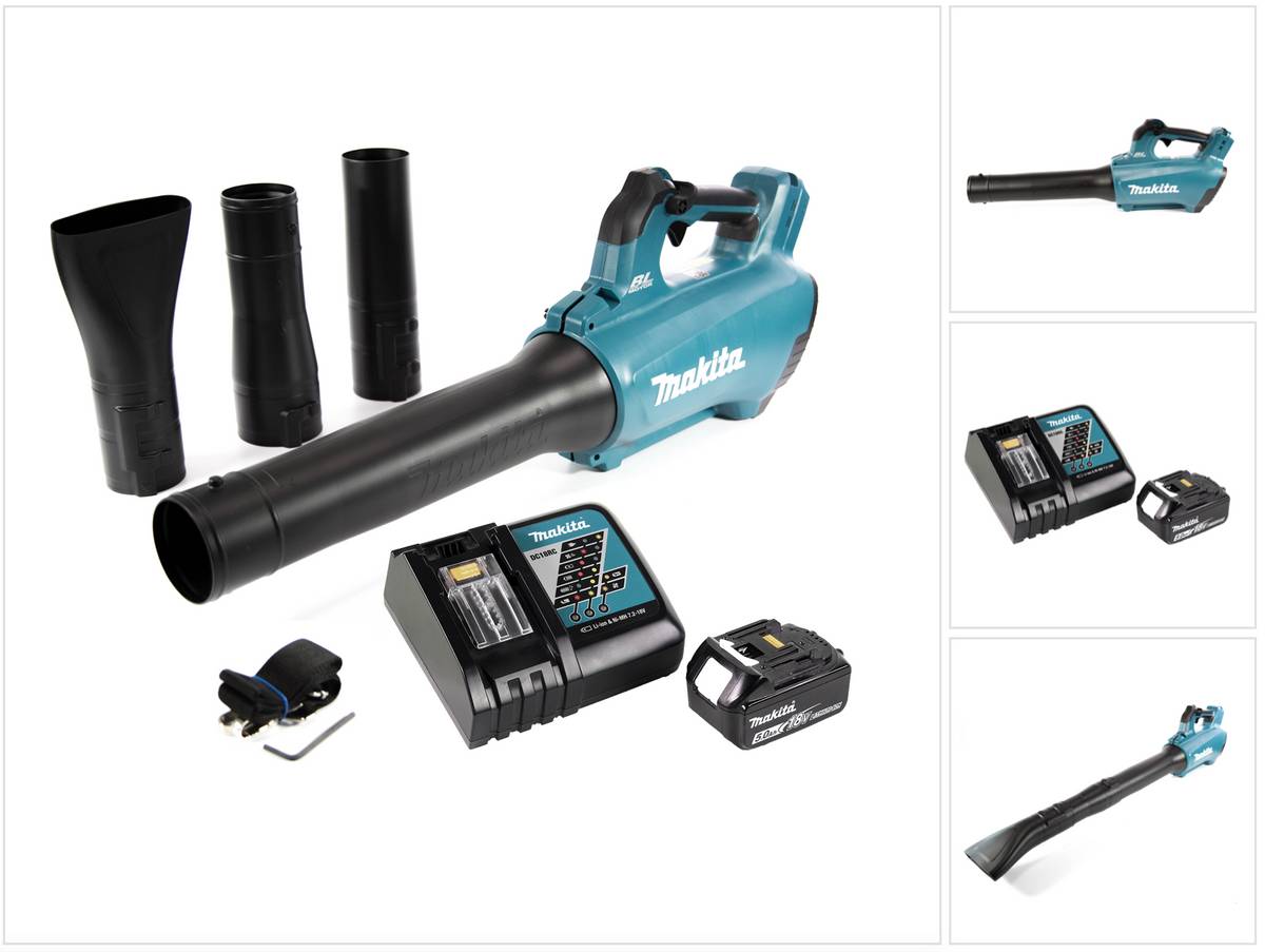 Makita DUB 184 RT1 Akku Gebläse 18 V Brushless + 1x Akku 5,0 Ah + Ladegerät