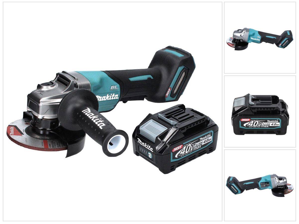 Makita GA 016 GM1 Akku Winkelschleifer 40 V max. 125 mm Brushless XGT + 1x Akku 4,0 Ah - ohne Ladegerät