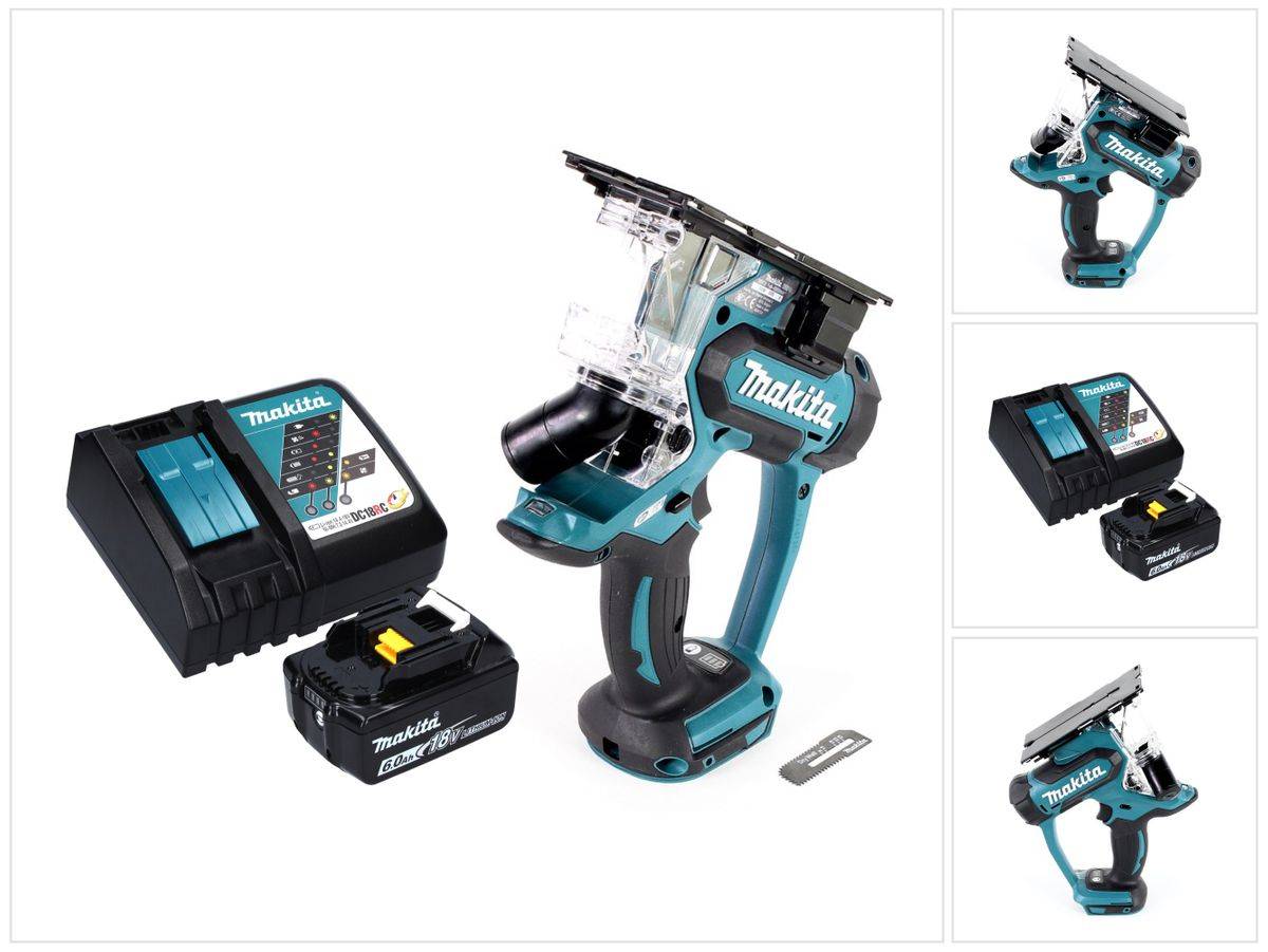 Makita DSD 180 RG1 Akku Gipskartonsäge 18 V + 1x Akku 6,0 Ah + Ladegerät