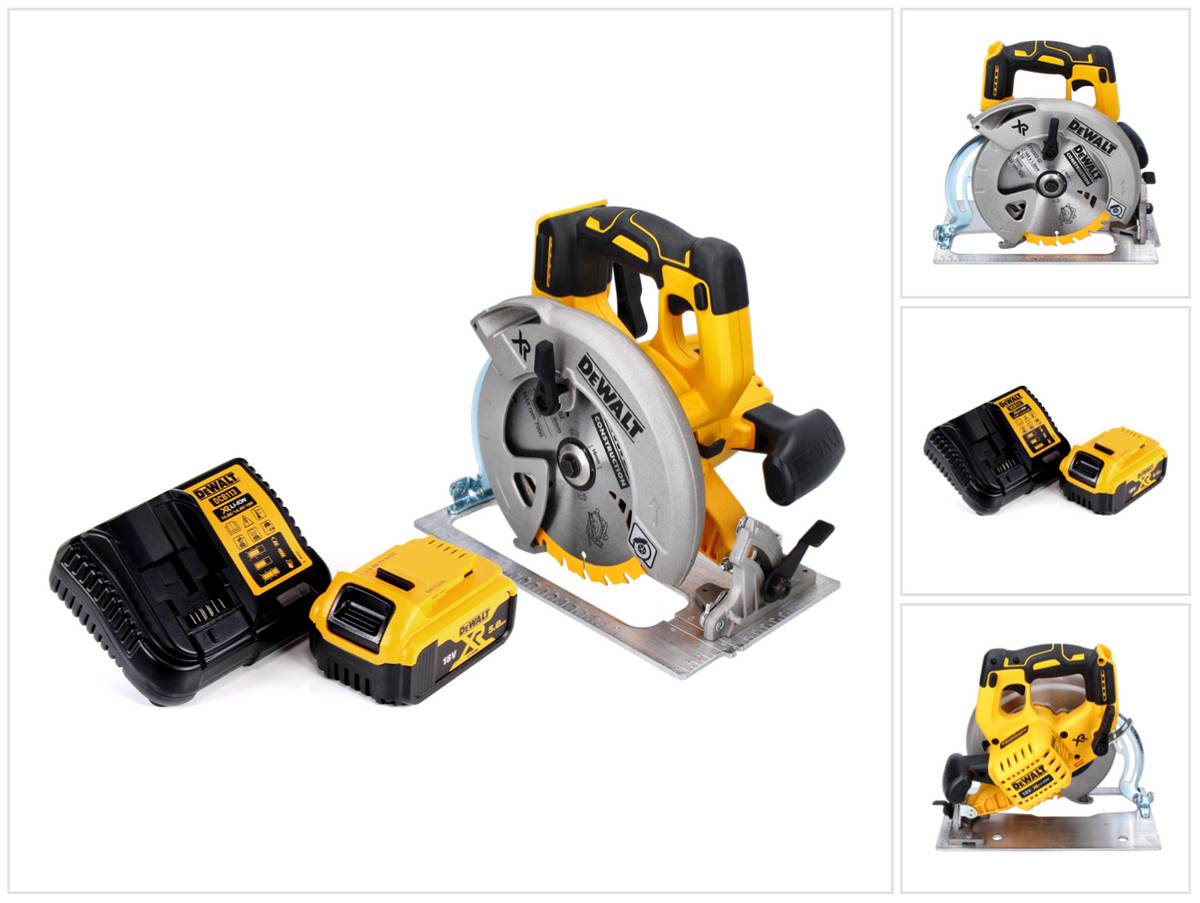 DeWalt DCS 570 P1 Akku Handkreissäge 18 V 184 mm Brushless + 1x Akku 5,0 Ah + Ladegerät