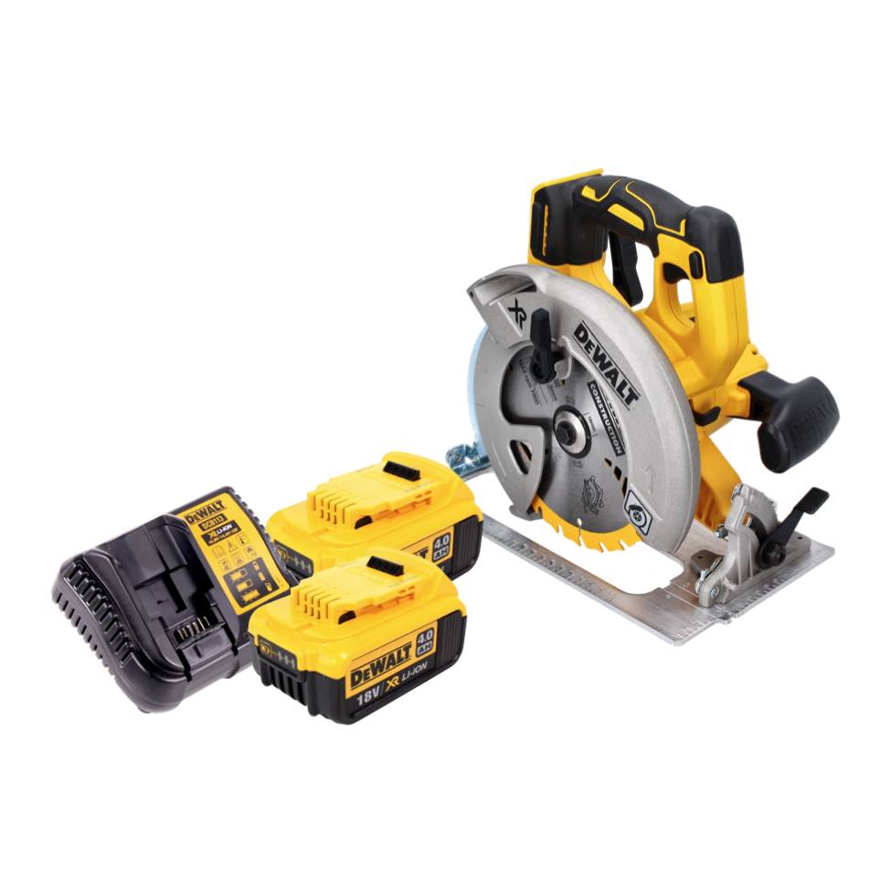 DeWalt DCS 570 M2 Akku Handkreissäge 18 V 184 mm Brushless + 2x Akku 4,0 Ah + Ladegerät