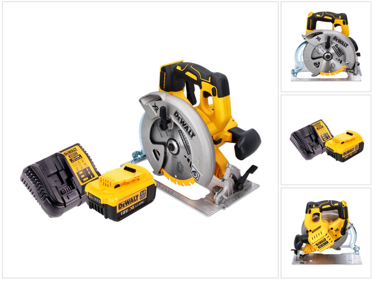 DeWalt DCS 570 M1 Akku Handkreissäge 18 V 184 mm Brushless + 1x Akku 4,0 Ah + Ladegerät