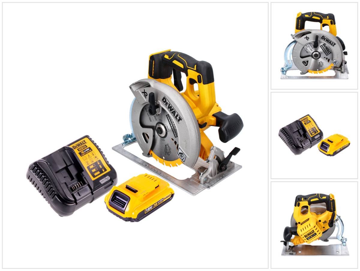 DeWalt DCS 570 D1 Akku Handkreissäge 18 V 184 mm Brushless + 1x Akku 2,0 Ah + Ladegerät