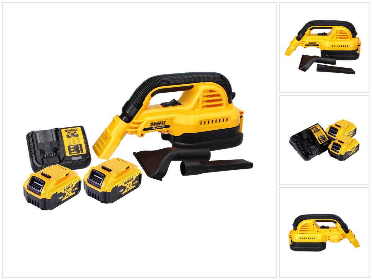 DeWalt DCV 517 P2 Akku Handstaubsauger 18 V 1,9 L + 2x Akku 5,0 Ah + Ladegerät