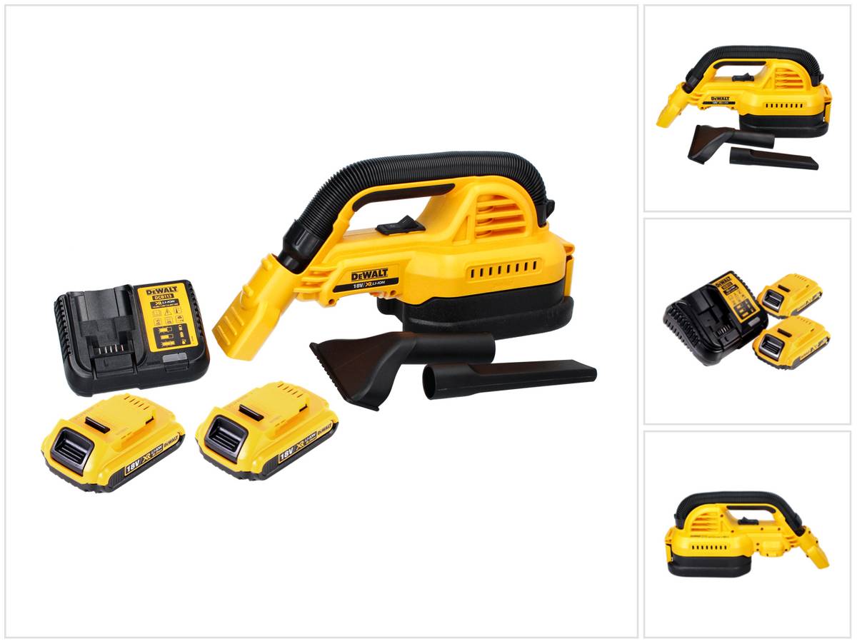DeWalt DCV 517 D2 Akku Handstaubsauger 18 V 1,9 L + 2x Akku 2,0 Ah + Ladegerät