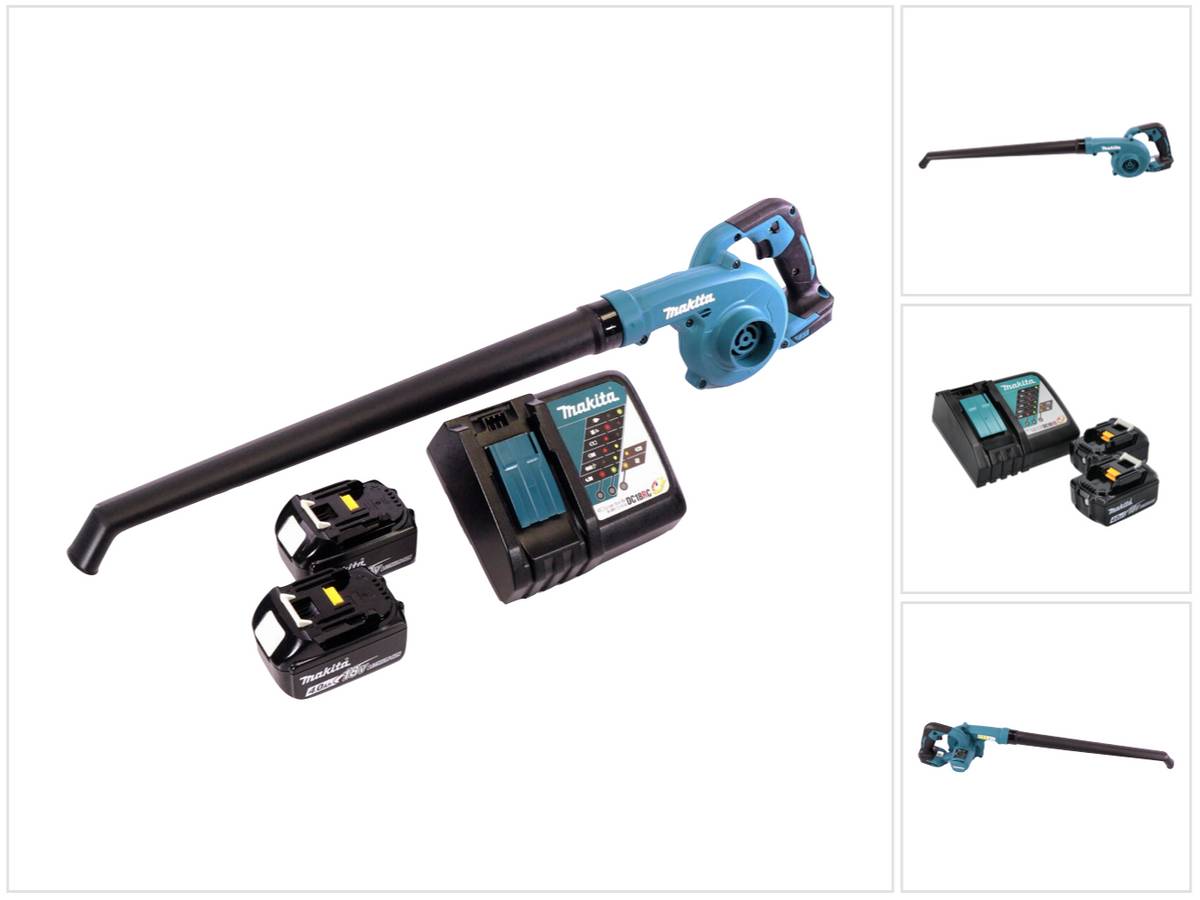 Makita DUB 186 RM Akku Gebläse Laubbläser 18 V + 2x Akku 4,0 Ah + Ladegerät